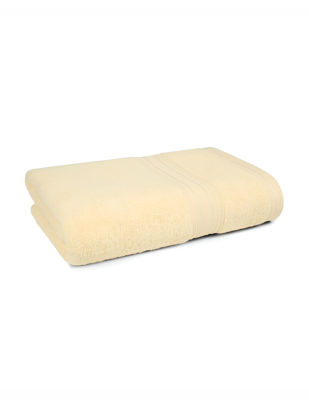MYTRIDENT Classic Yellow Pure Cotton 525 GSM Bath Towel
