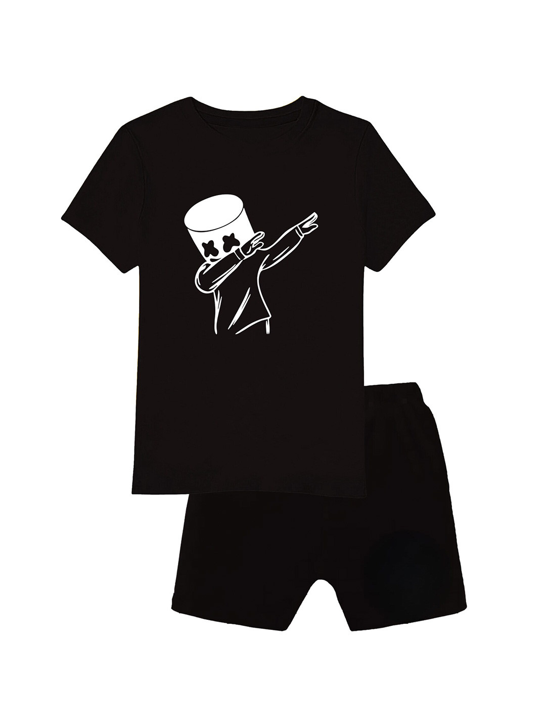 CoolTees4U Boys Printed Pure Cotton T-shirt with Shorts
