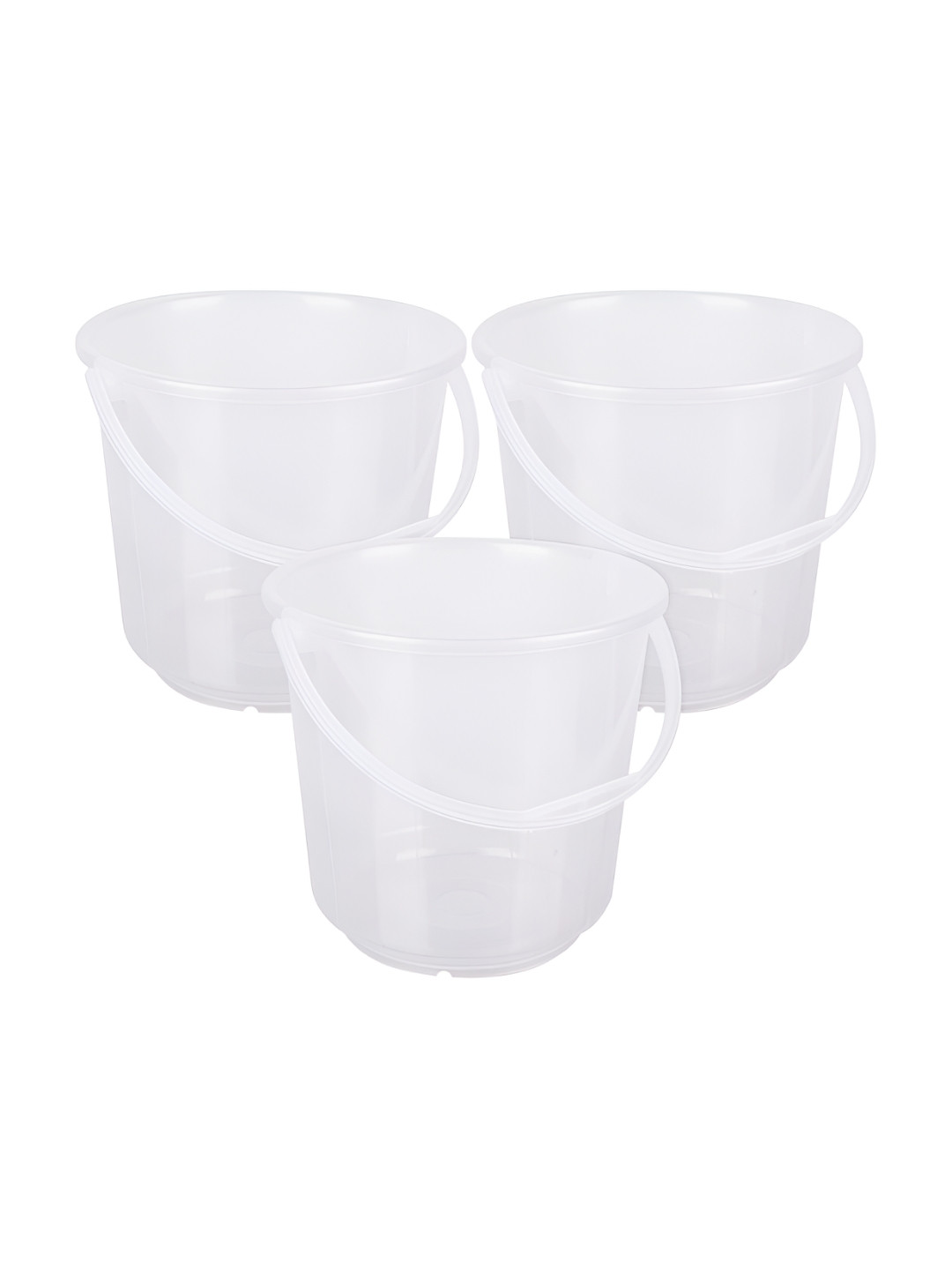 Kuber Industries Transparent 3Pcs Classic  Bath Accessories Set 7l