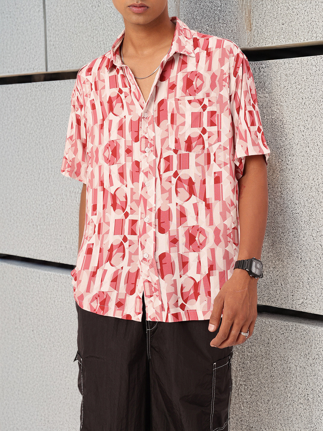 Kook N Keech Patchwork Printed Oversized Shirt