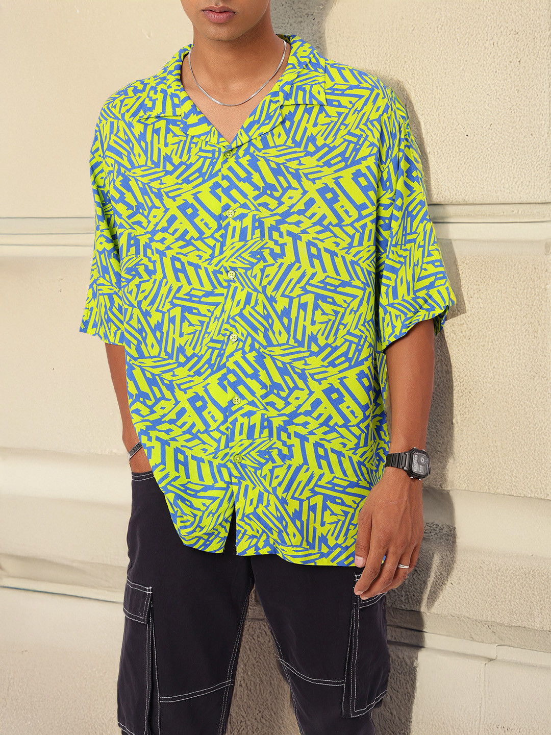 KooK N KeechTypography Print Oversized Shirt