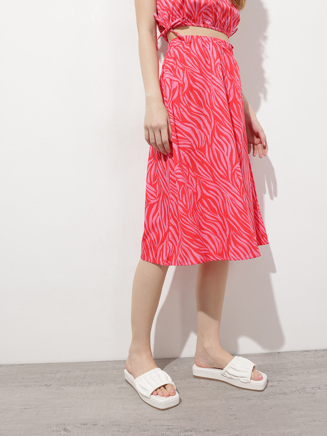 DressBerry Printed A-Line Skirt