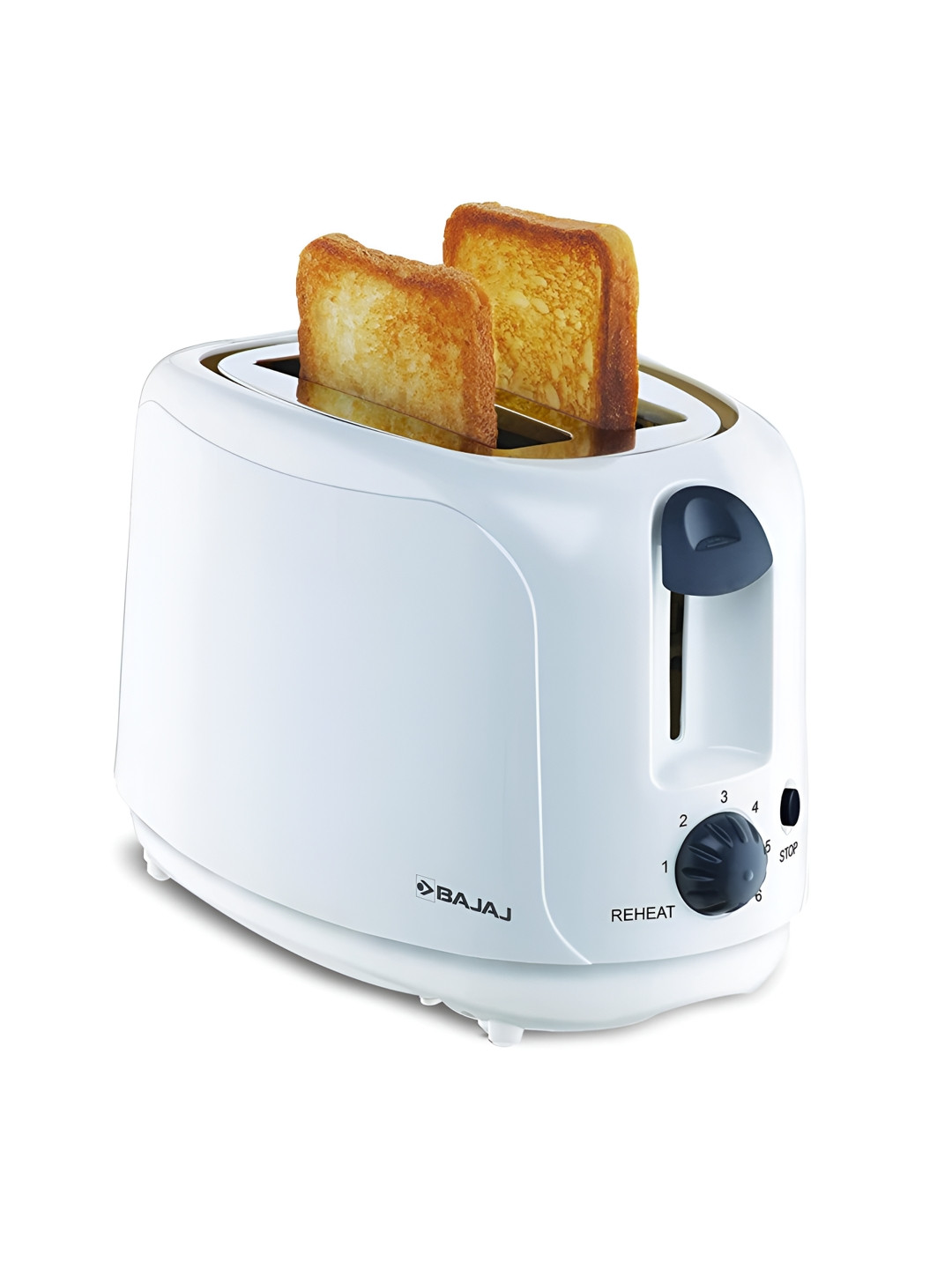 Bajaj White Auto-Pop Metallic 2 Slices Toaster