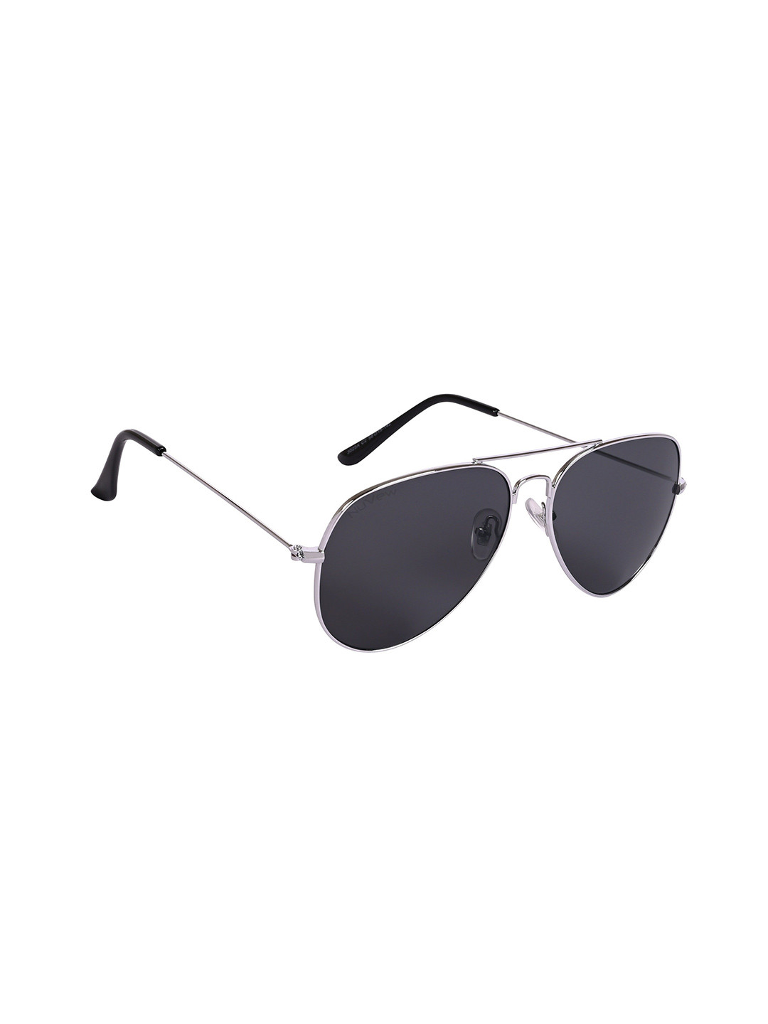 NuVew Unisex Aviator Sunglasses with UV Protected Lens ES_16578-32-NW-3025A-BLK-SVR-AV