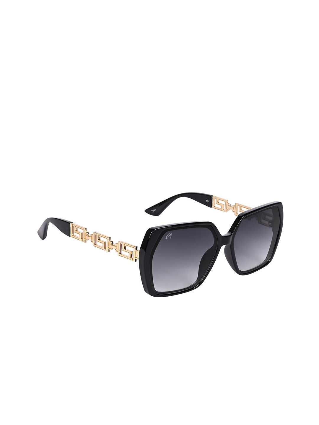 AISLIN Women Rectangle Sunglass with UV Protected Lens ES_13328-86-AS-7001-GRY-BKGL-RT