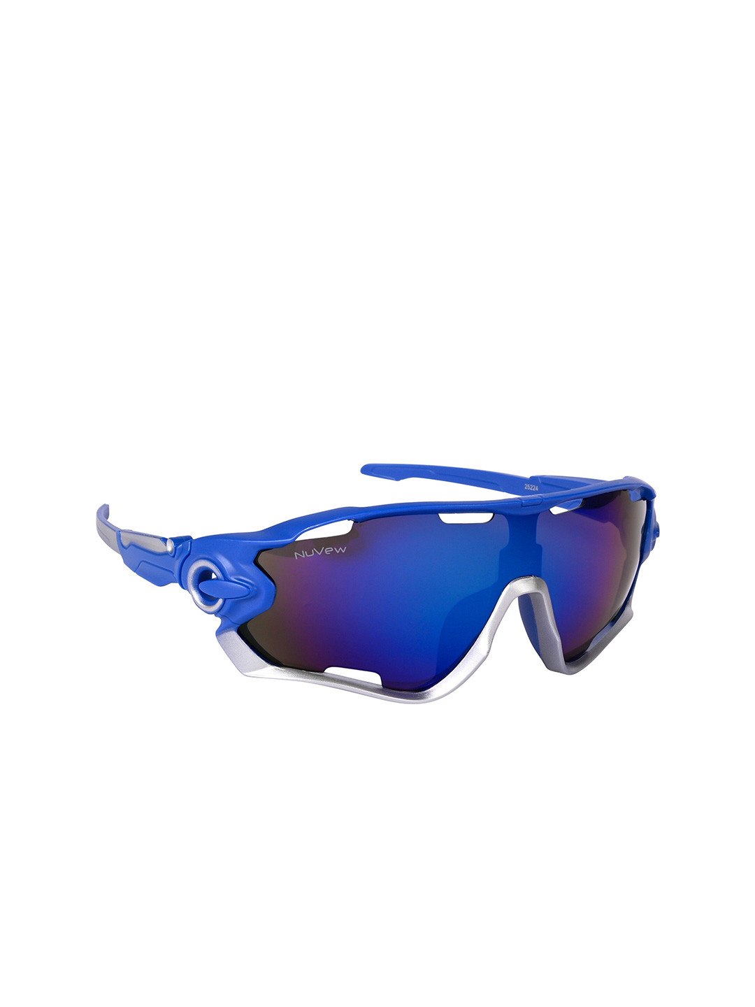 NuVew Unisex Sports Sunglasses with UV Protected Lens ES_16607-34-NW-25224-fBLPR-BLSV-SPWA