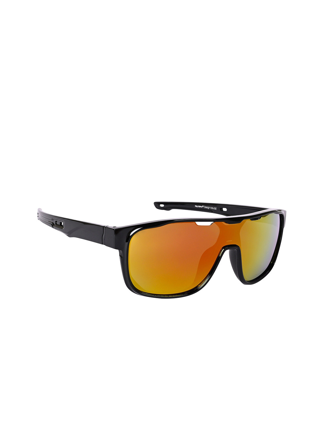 NuVew Unisex Sports Sunglasses with UV Protected Lens ES_16615-34-NW-AL9801-fGLPR-BLK-SPWA