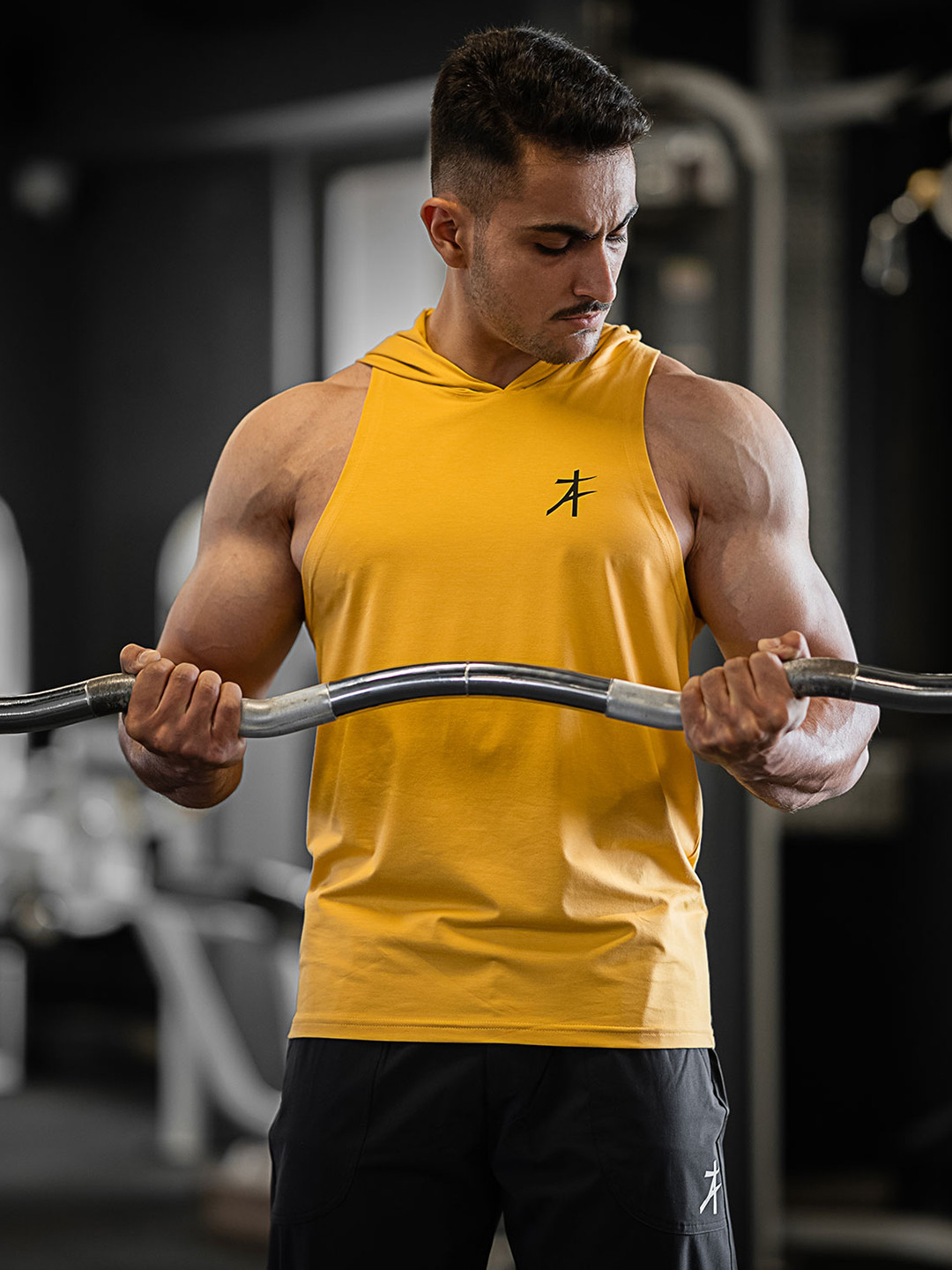 Athflex Men Training Sleeveless Gym and Sports Hoodie