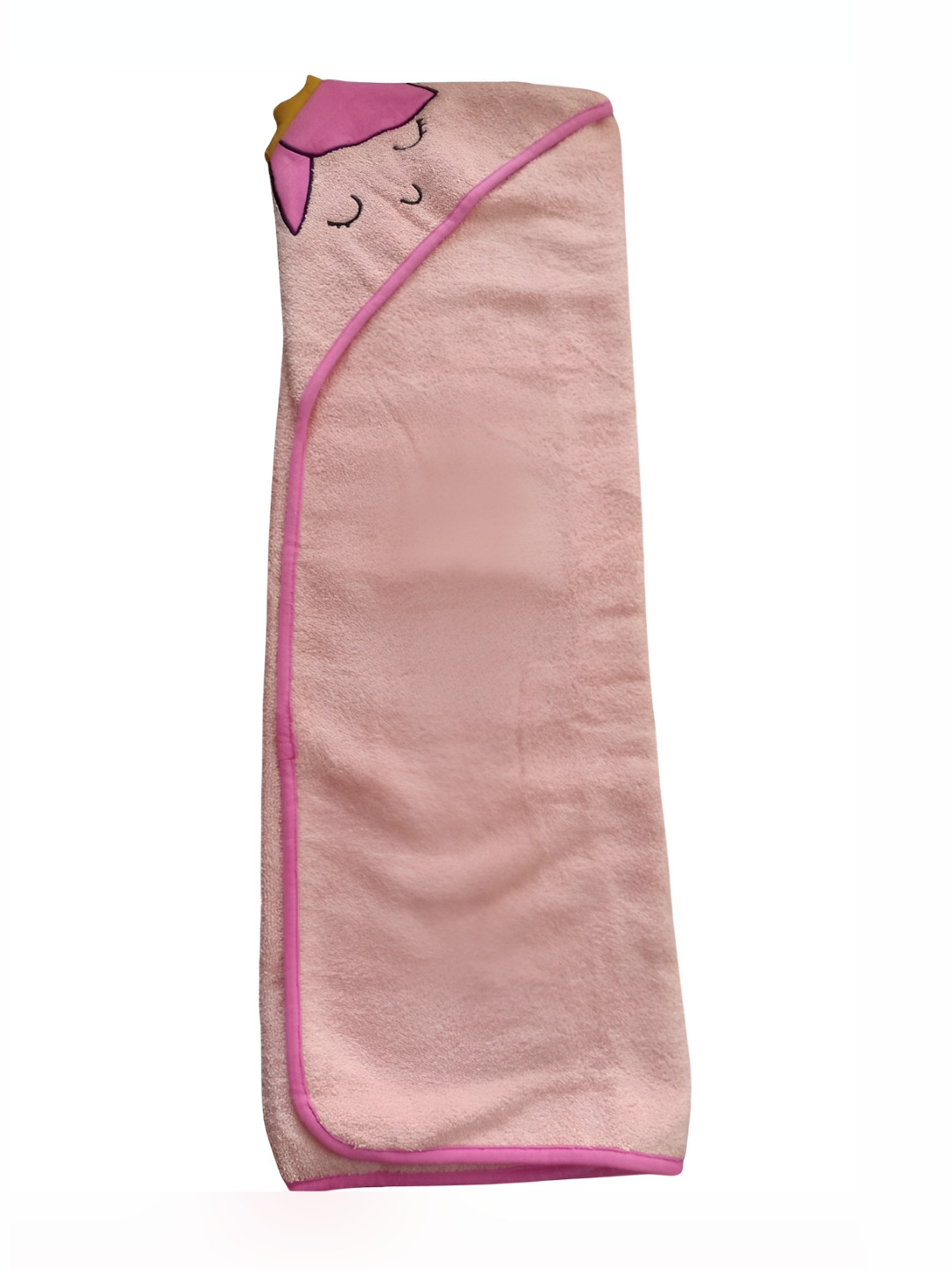 GAB Pink & Black Printed Cotton 400 GSM Bath Towel