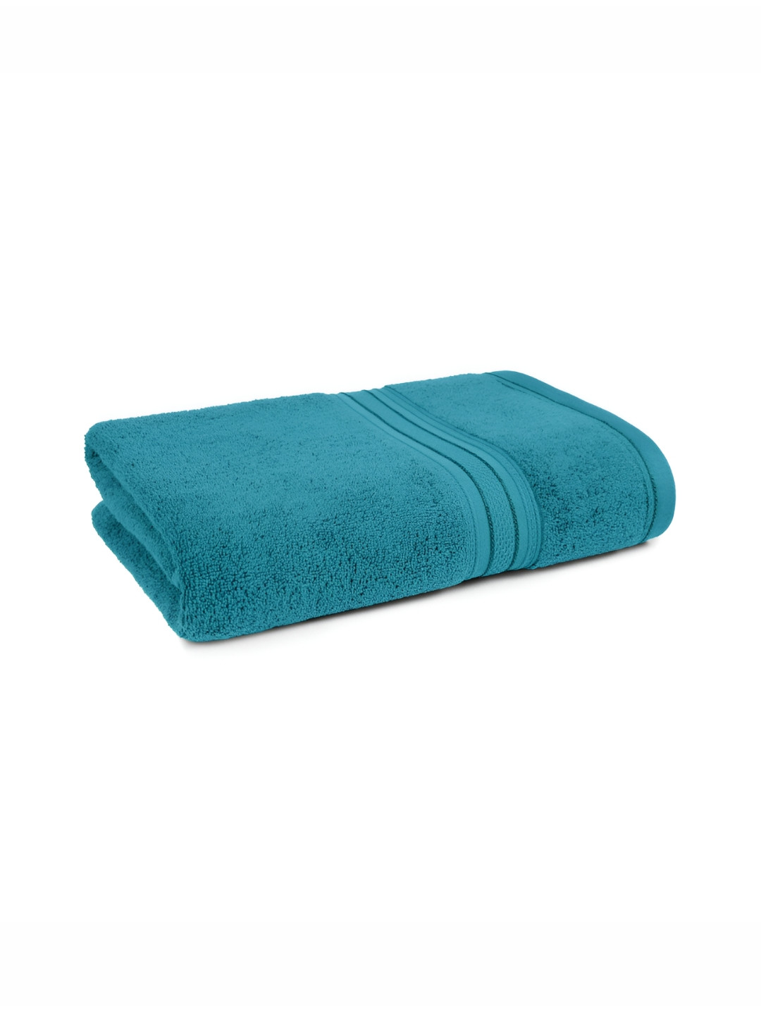 MYTRIDENT Blue Solid Pure Cotton 500GSM Super Soft Adult Regular Bath Towel-59x30In