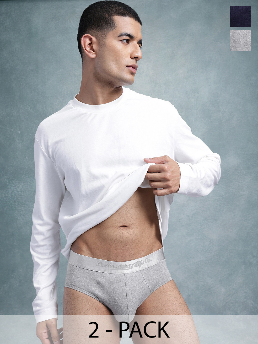 The Roadster Life Co. Men Pack Of 2 Basic Briefs RD_SS24_BRF_003_A