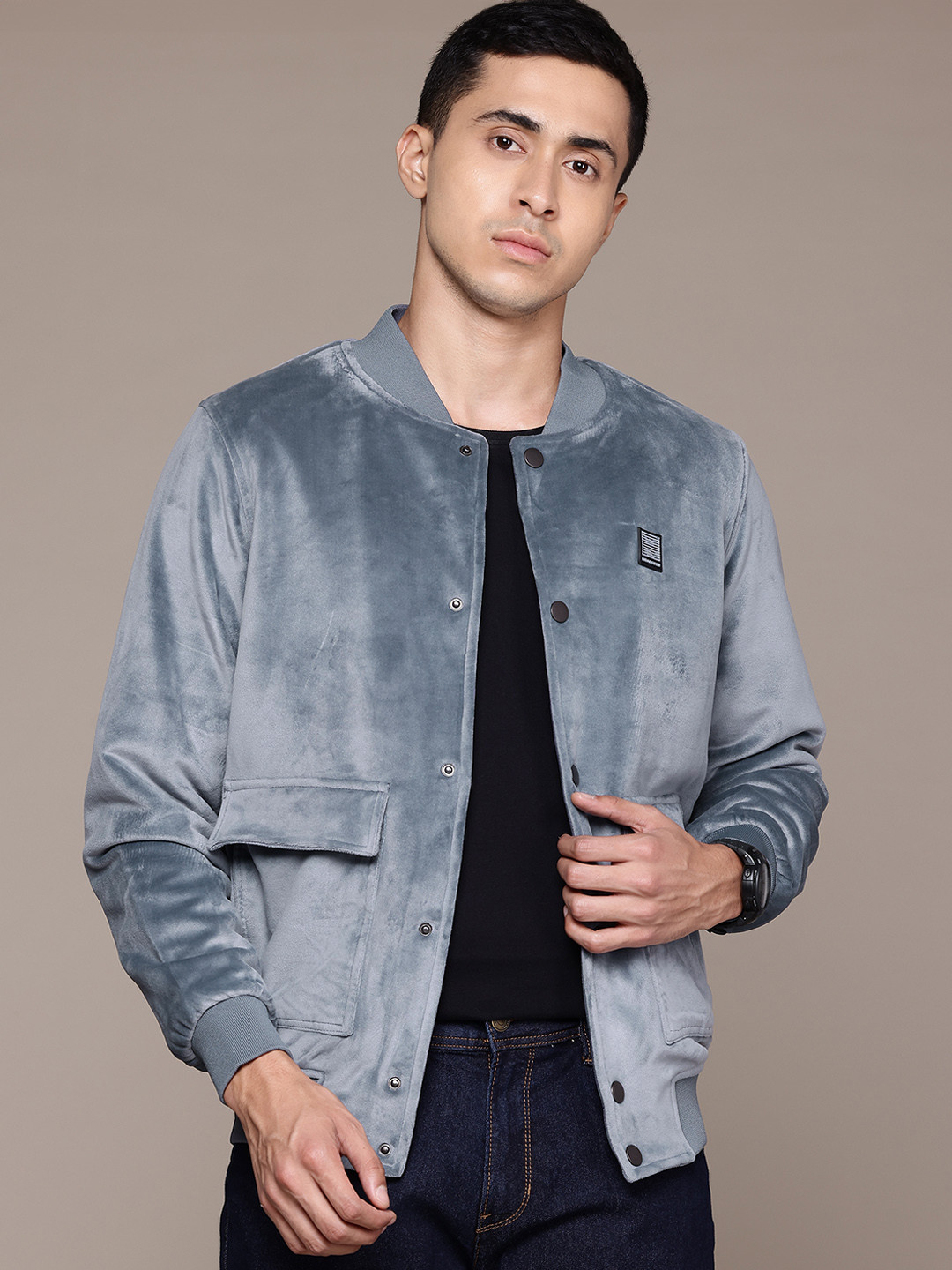The Roadster Lifestyle Co. Velour Bomber Jacket