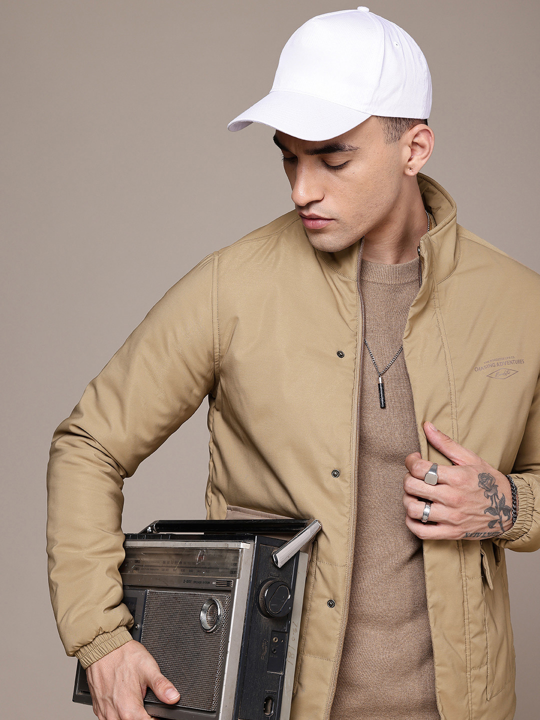 The Roadster Life Co. Mock Collar Long Sleeves Padded Jacket