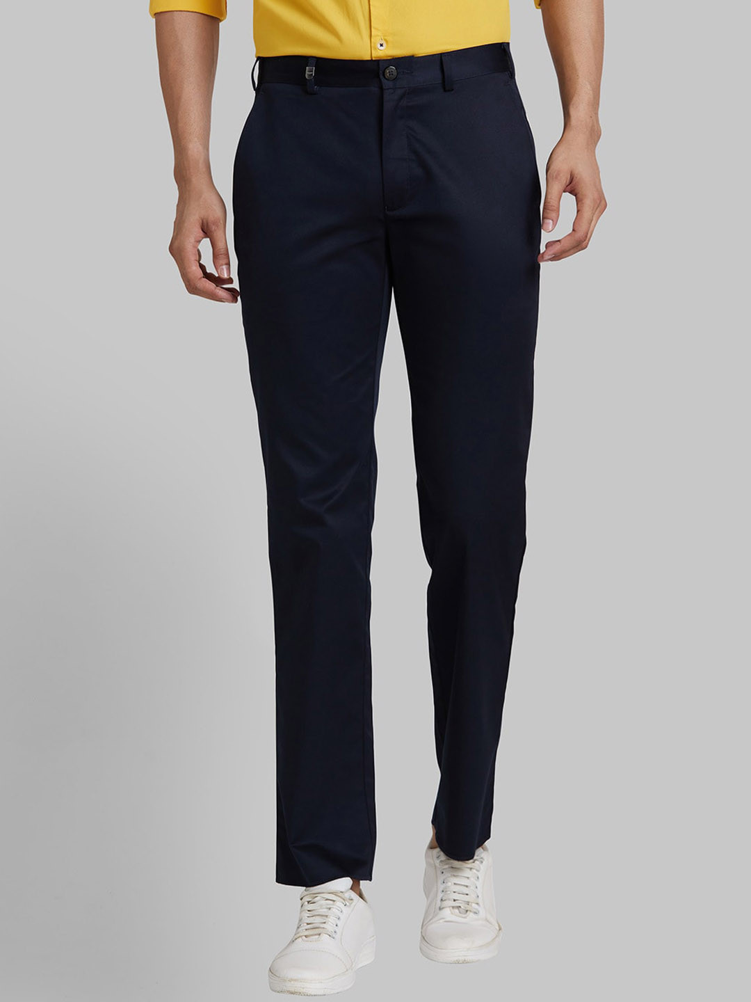Park Avenue Men Slim Fit Mid-Rise Cotton Formal Trousers