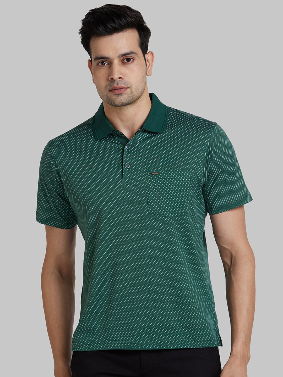Park Avenue Polo Collar Short Sleeves Cotton Slim Fit T-shirt