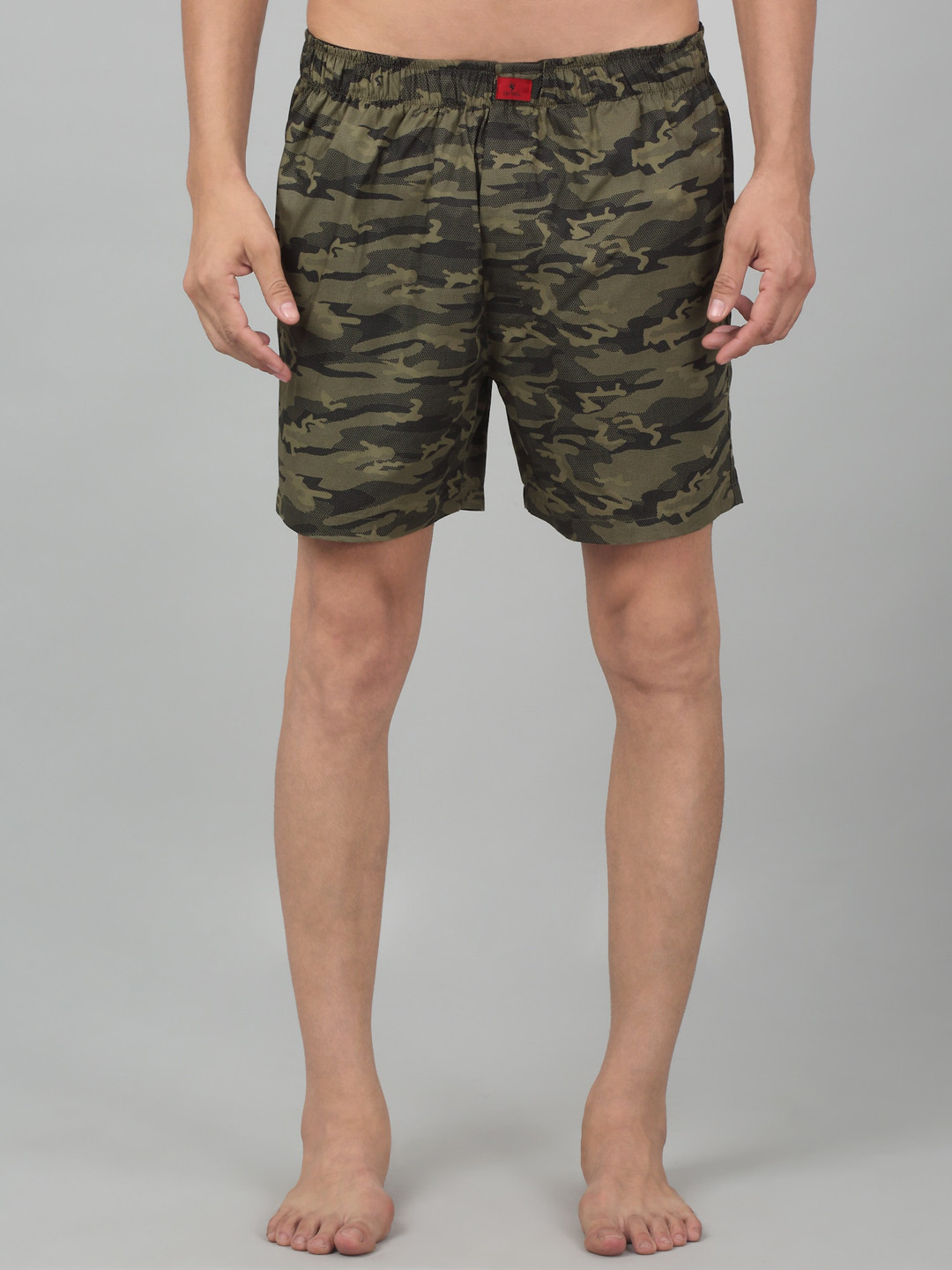 Cantabil Printed Cotton Boxers MBOX00009_OLIVE