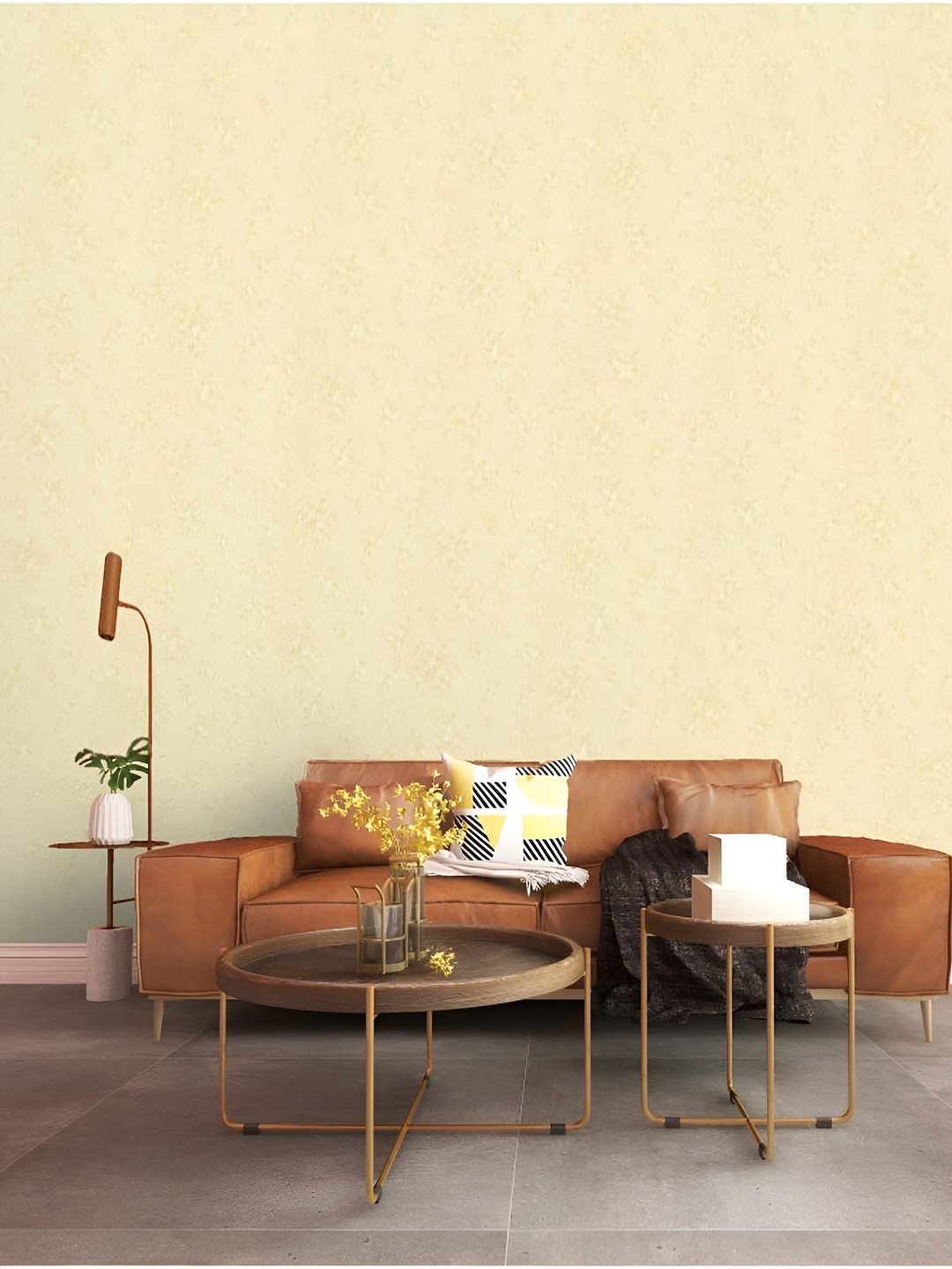 Jaamso Royals Cream-Colored Self Adhesive Wall Sticker