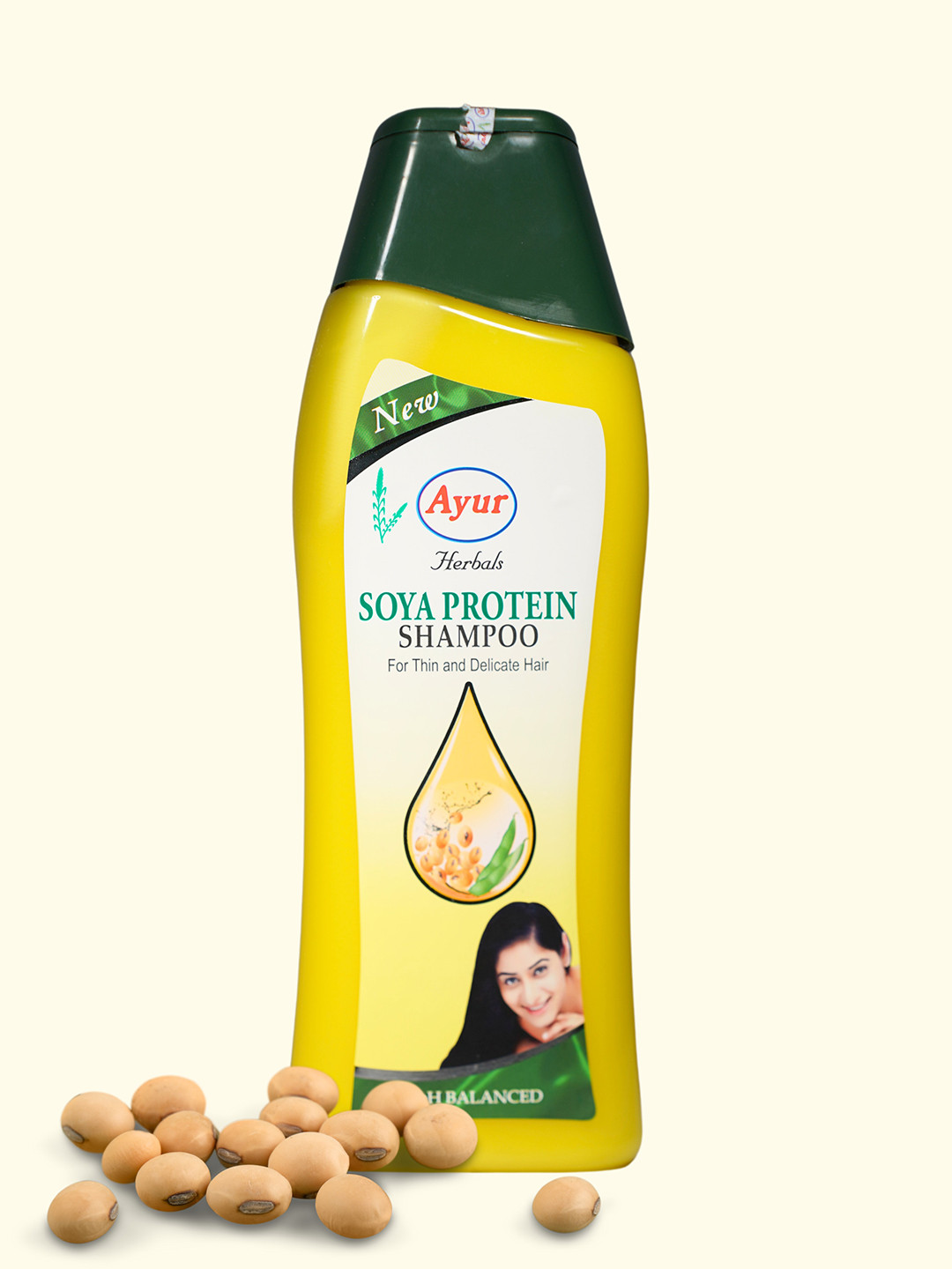 AYUR HERBALS Soya Protein Shampoo With Pro Vitamin B5 for Thin & Delicate Hair - 500 ml