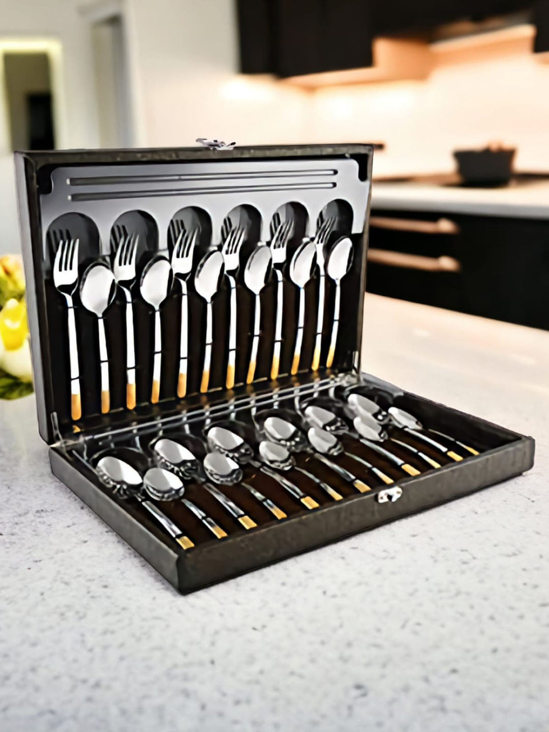 FNS oscar Silver Toned 24 Pieces Mixed Cutlery Set