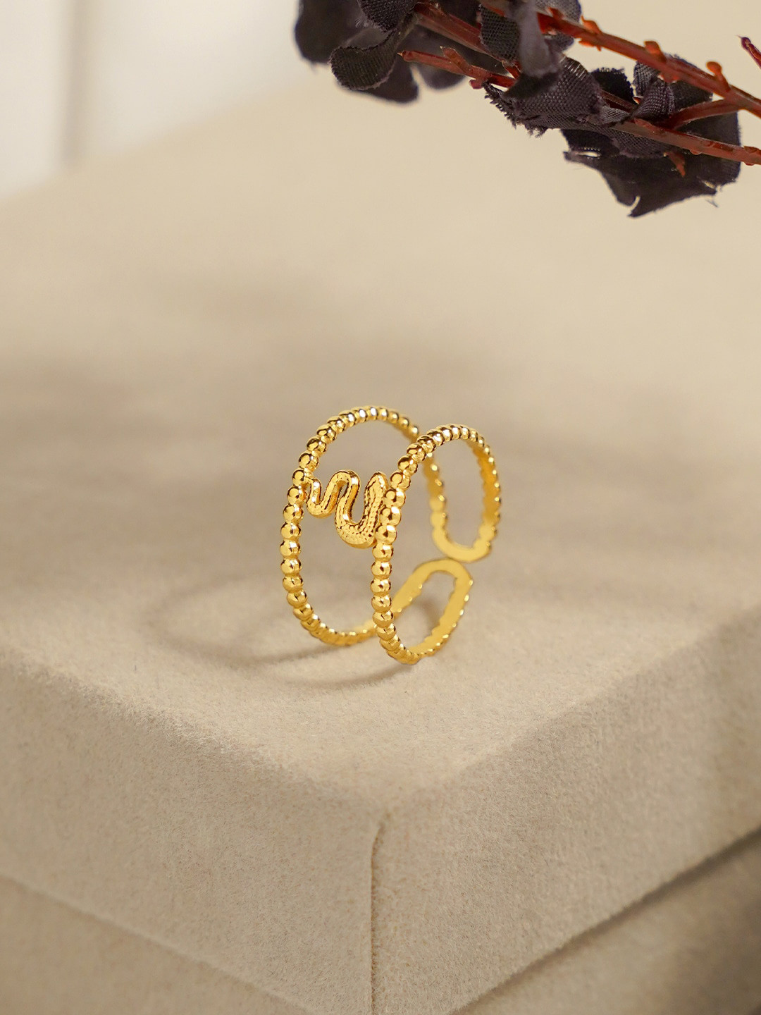 SWASHAA 18KT Gold-Plated Derry Finger Ring