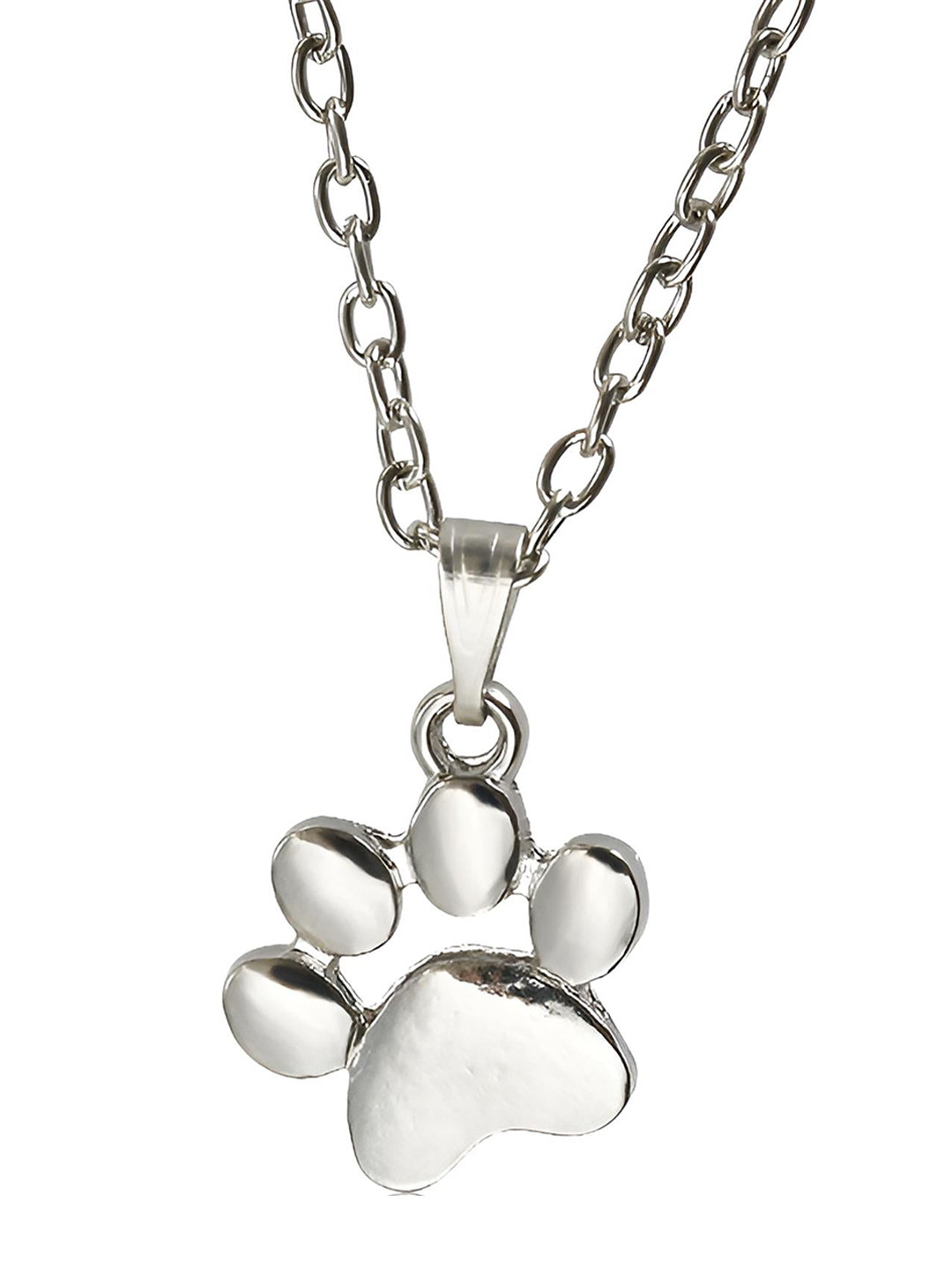 Goho Silver-Plated Paw Pendant with Chain