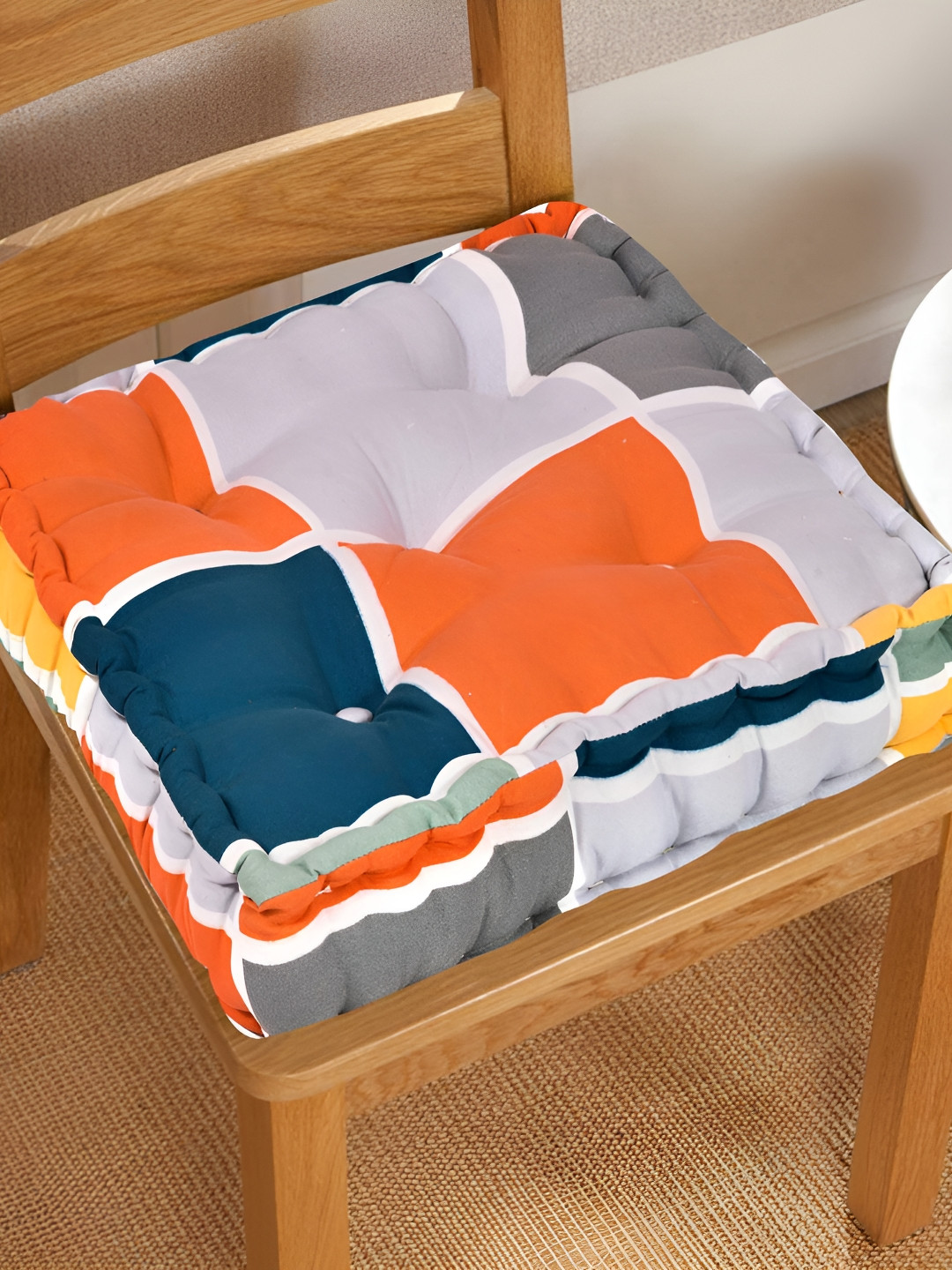 RRC Grey & Blue Geometric Printed Chair Box