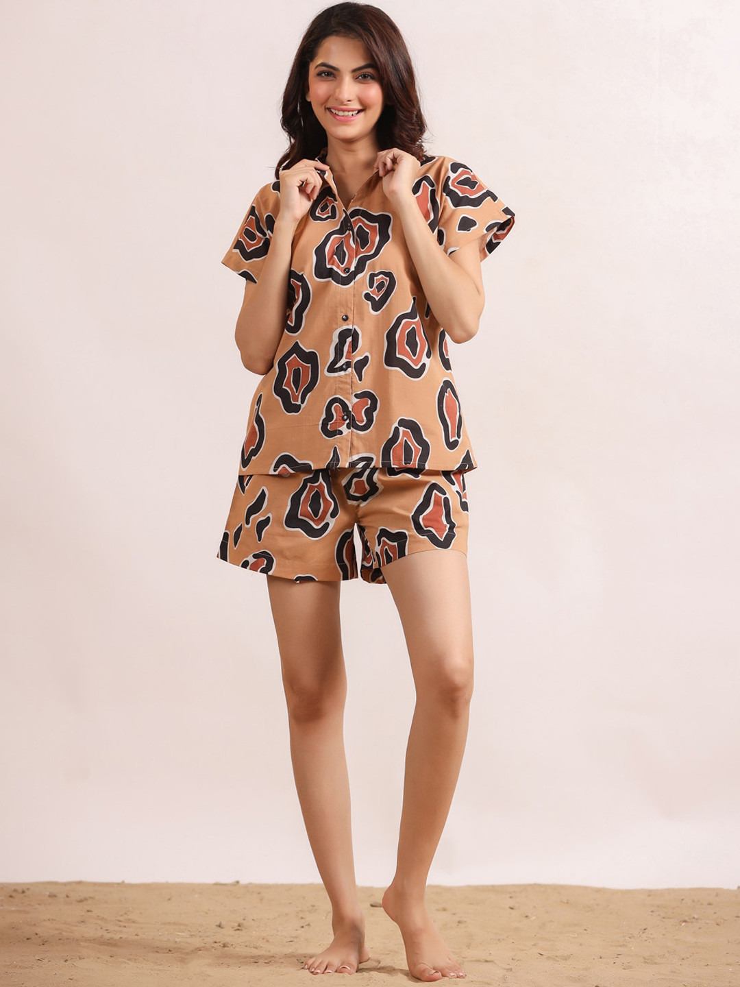 SANSKRUTIHOMES Animal Printed Pure Cotton Night suit