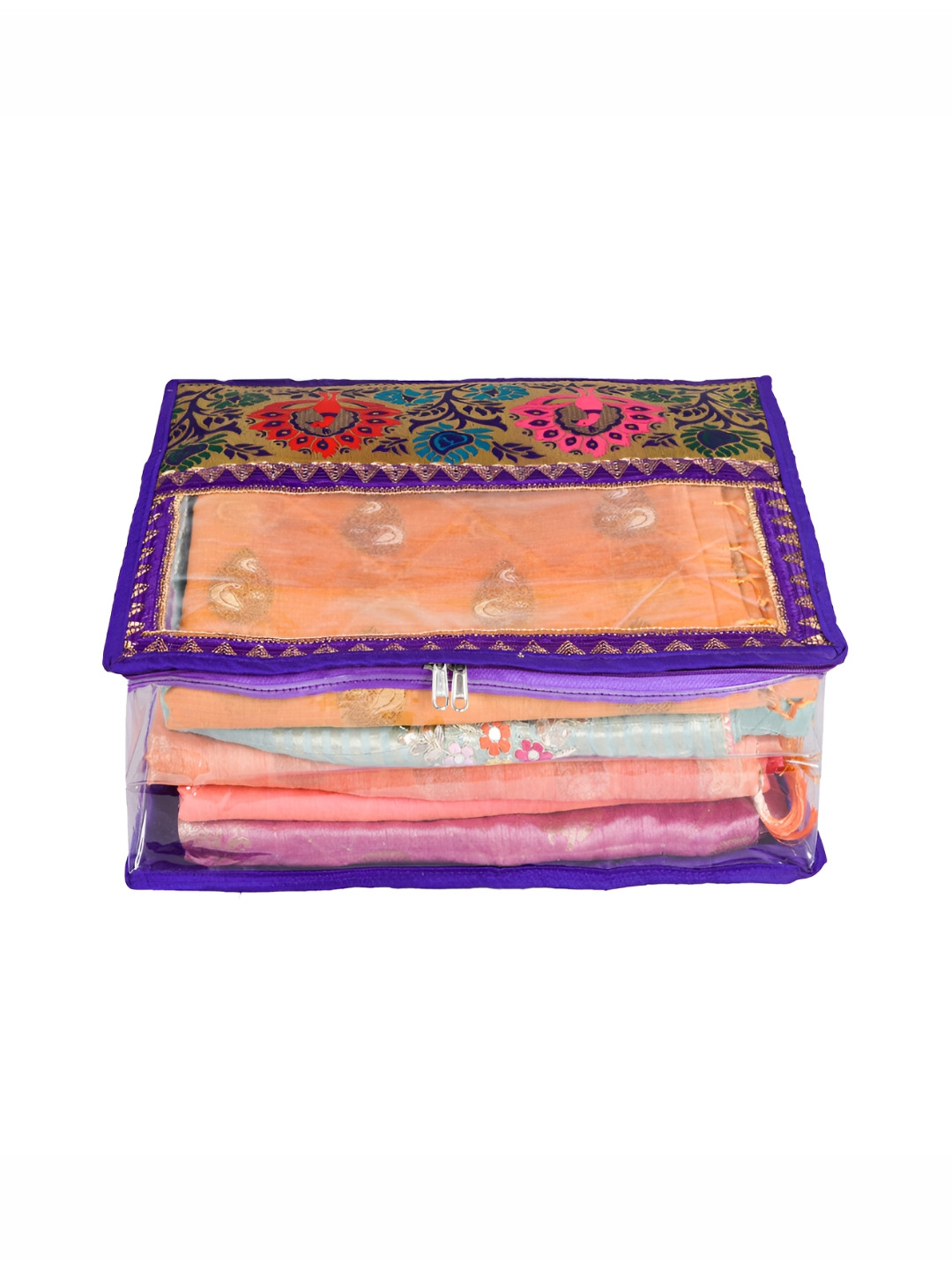 Kuber Industries Blue Fabric Multi-Utility Organiser