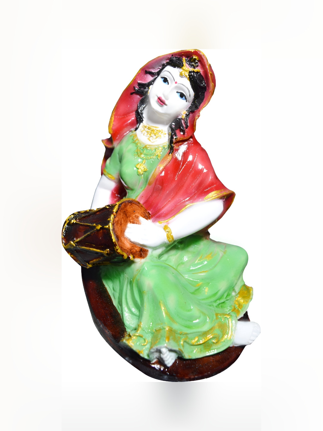GW CREATIONS Red & Green Figurine Decorative Showpiece