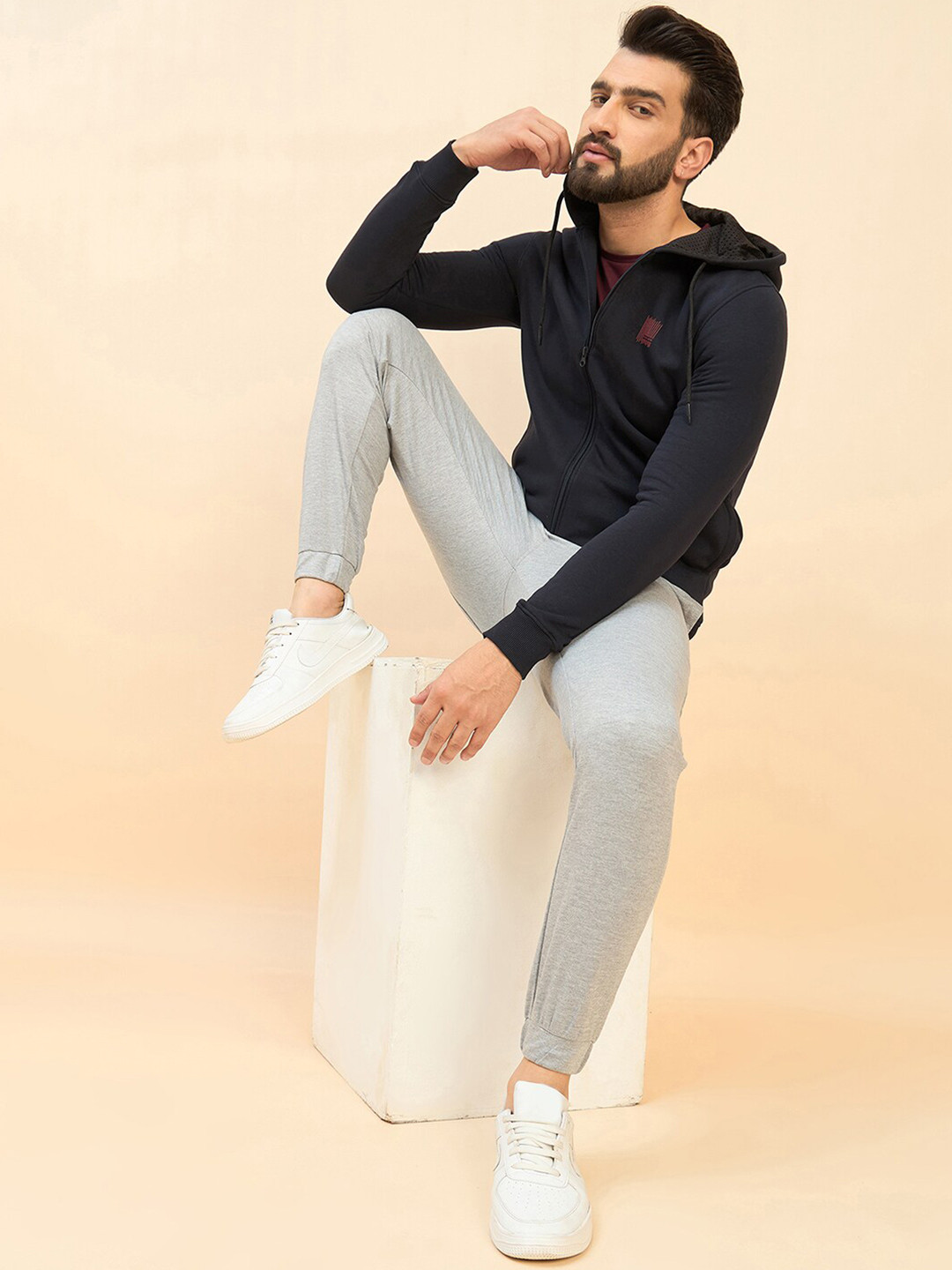 Sweet Dreams Long Sleeves Hooded Front-Open Sweatshirt