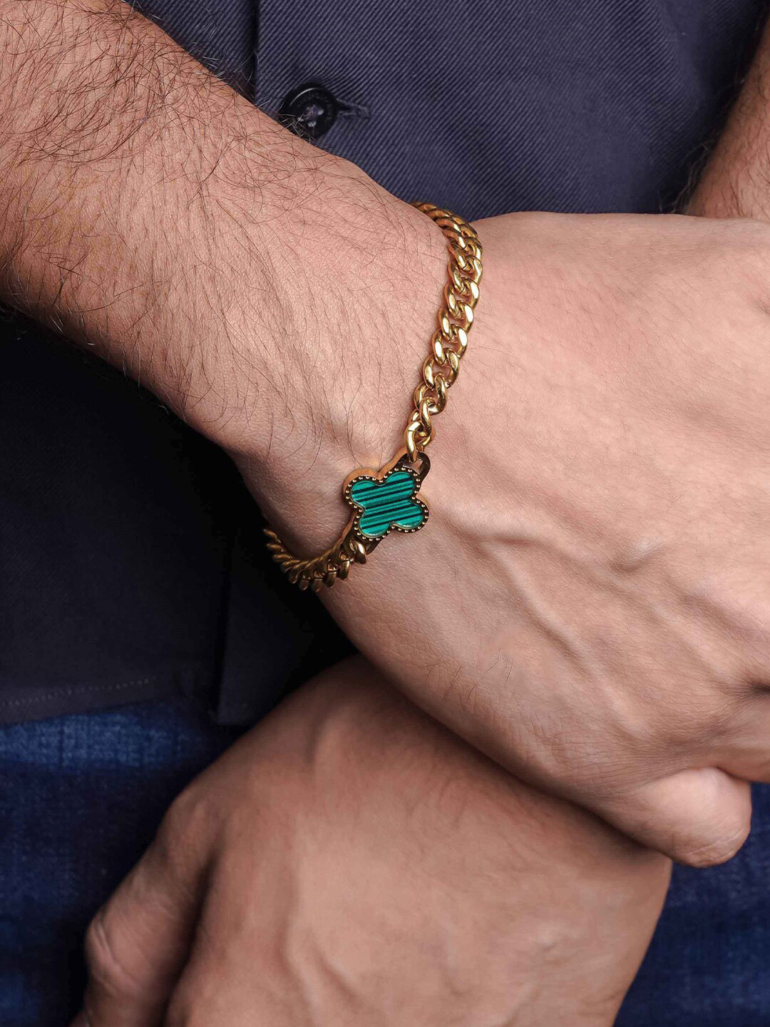 SWASHAA Gold-Plated Charm Bracelet