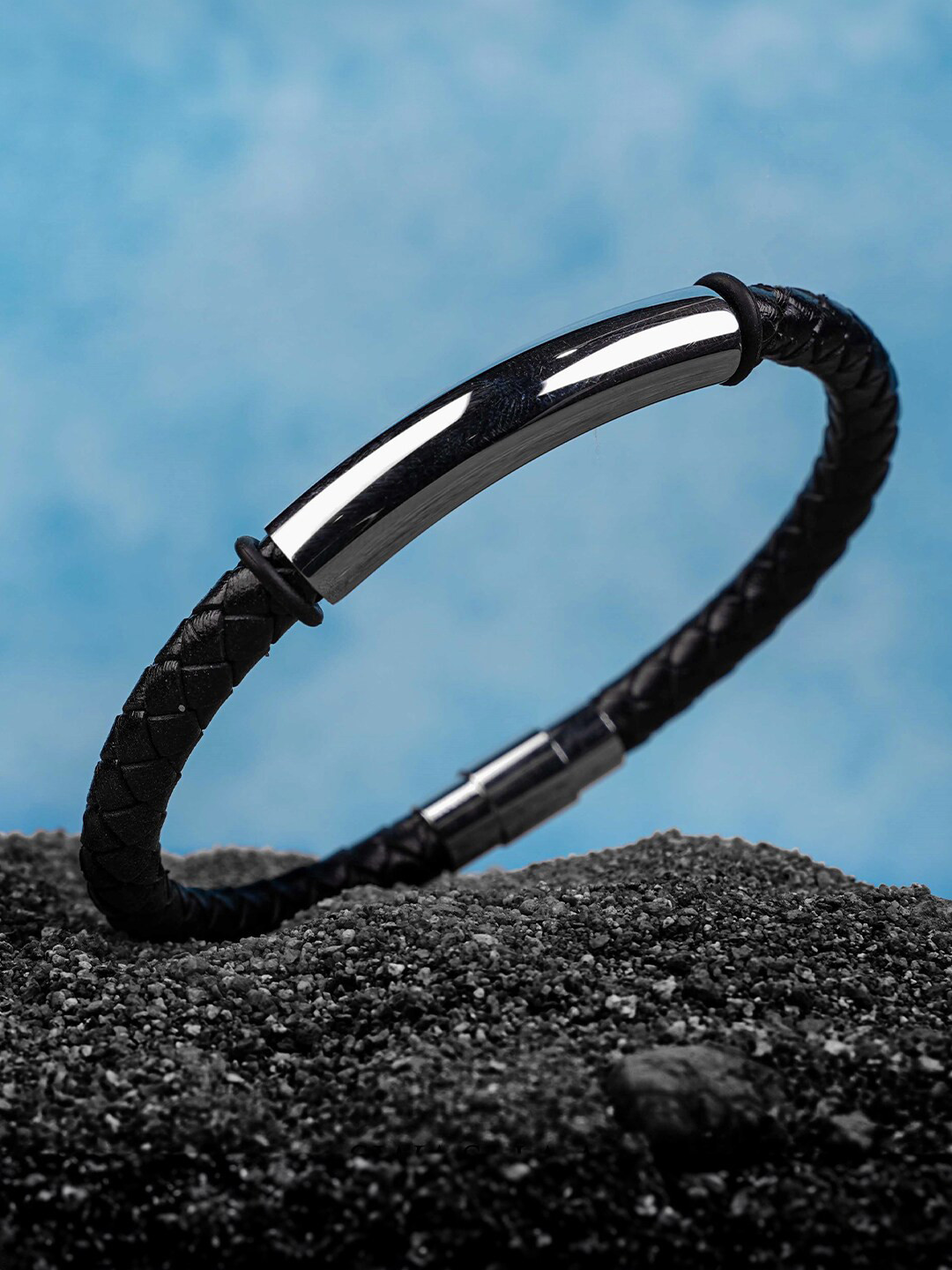 SWASHAA Men Brass-Plated Cuff Bracelet