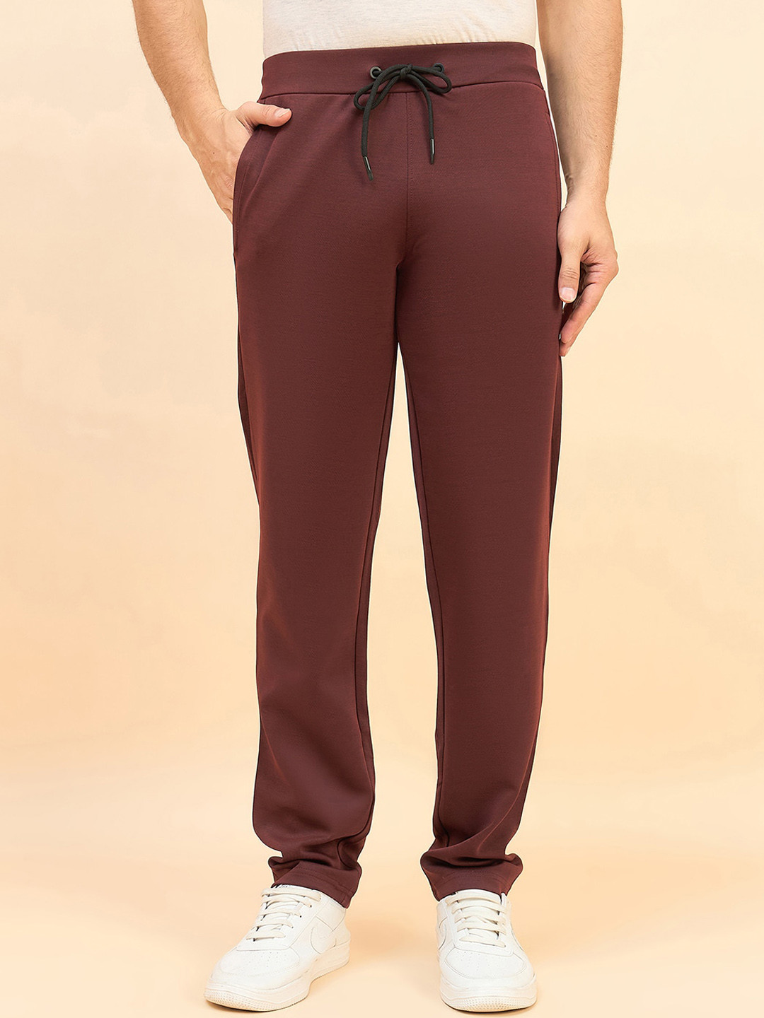 Sweet Dreams Maroon Men Mid Rise Track Pants