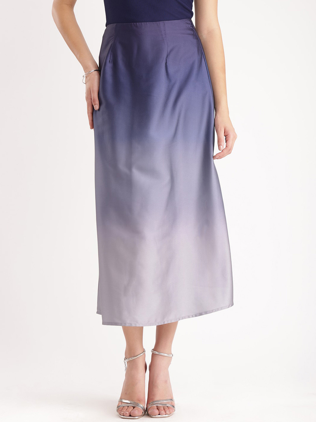 FABLE STREET Ombre A-Line Midi Skirt