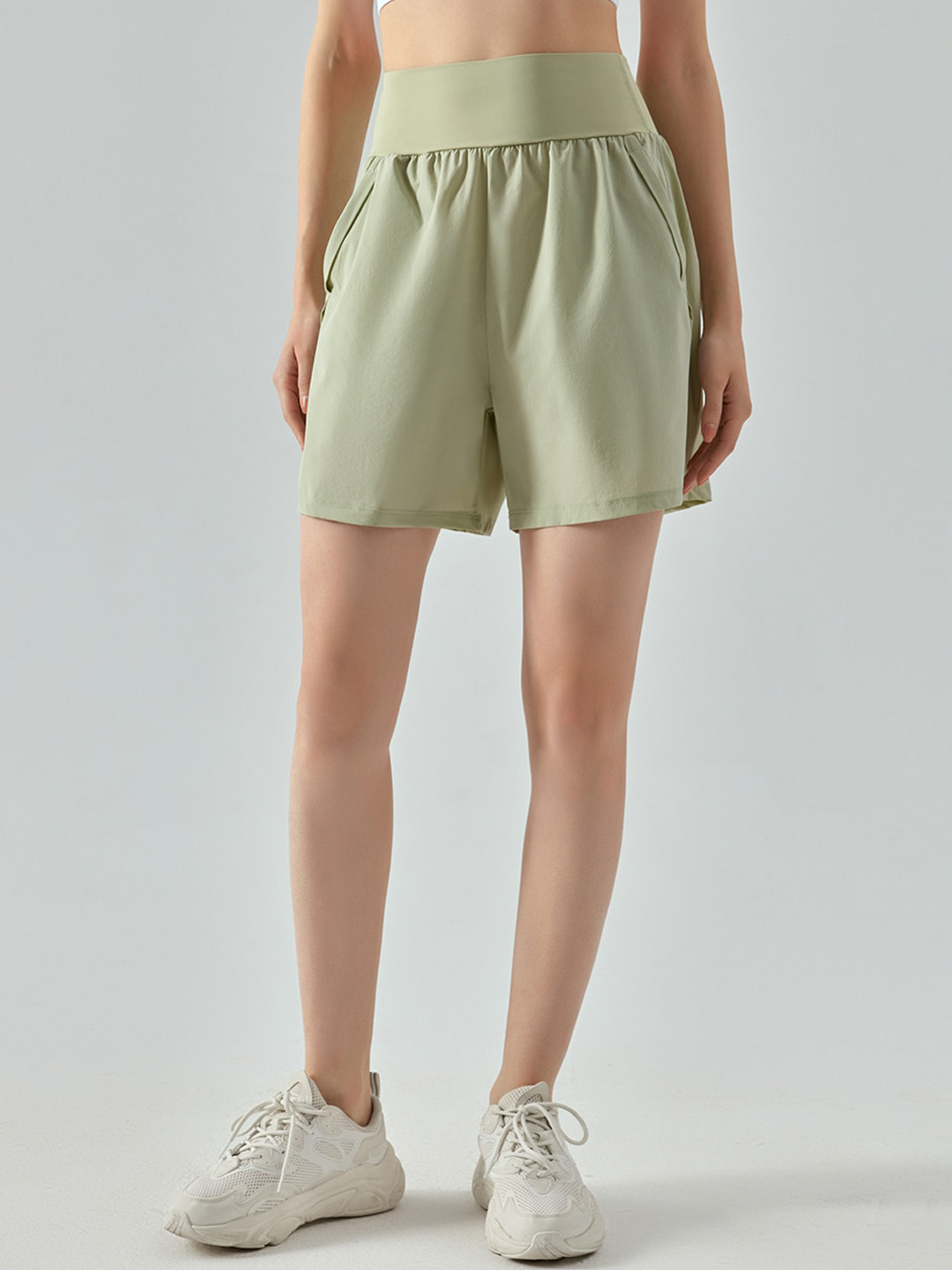 JC Collection Women Loose Fit Rapid-Dry High-Rise Sports Shorts