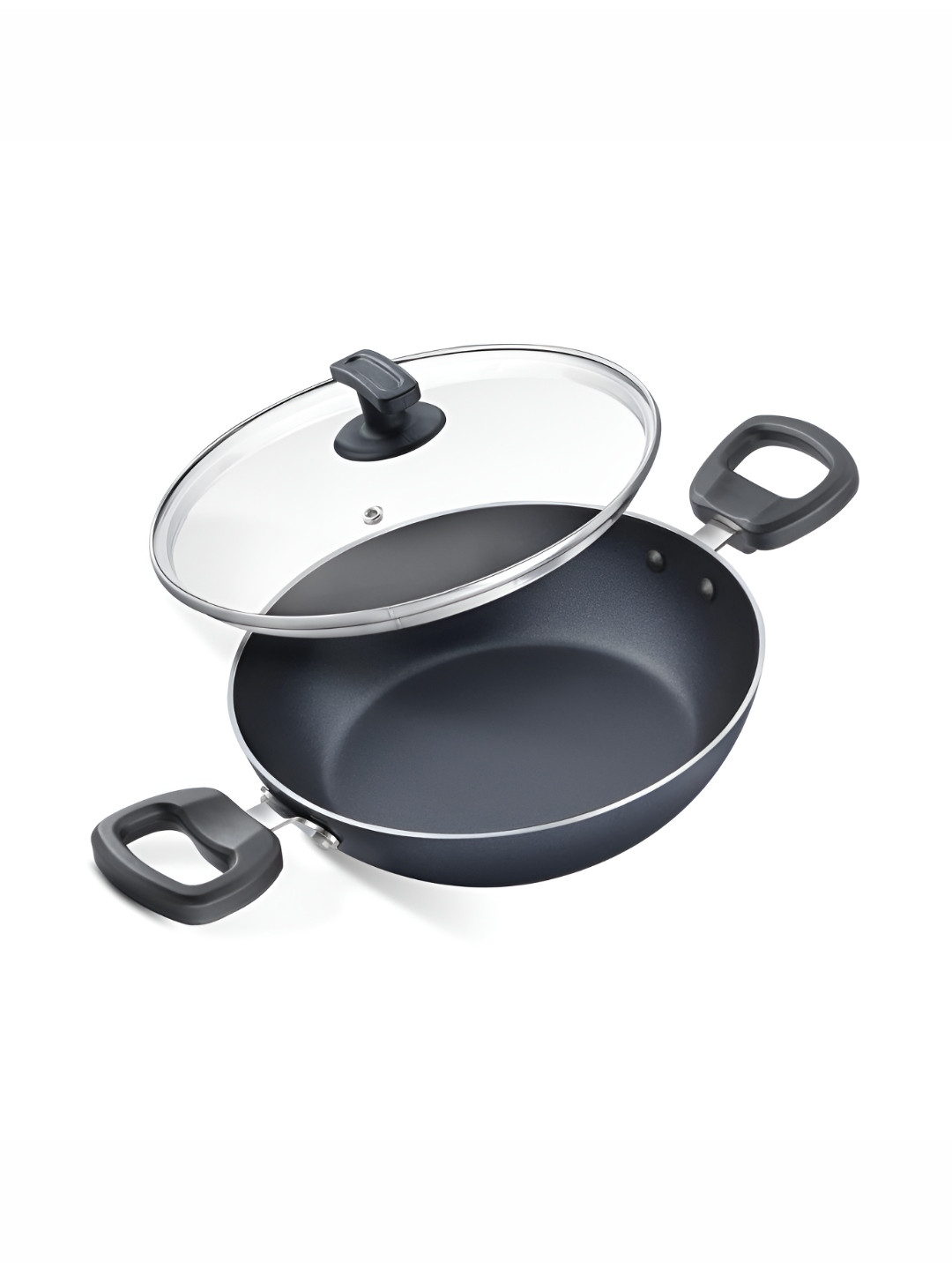 JUDGE By Prestige Black Non-stick Kadhai With Lid 1.3 L