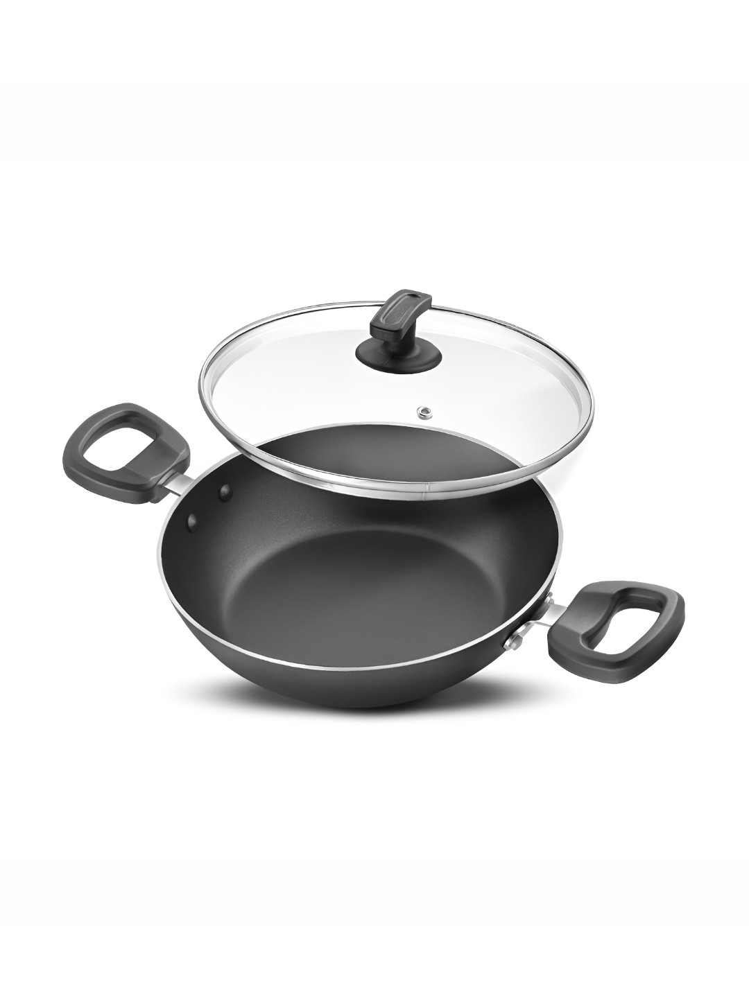 JUDGE By Prestige Black Non-stick Kadhai With Lid 2.3 L