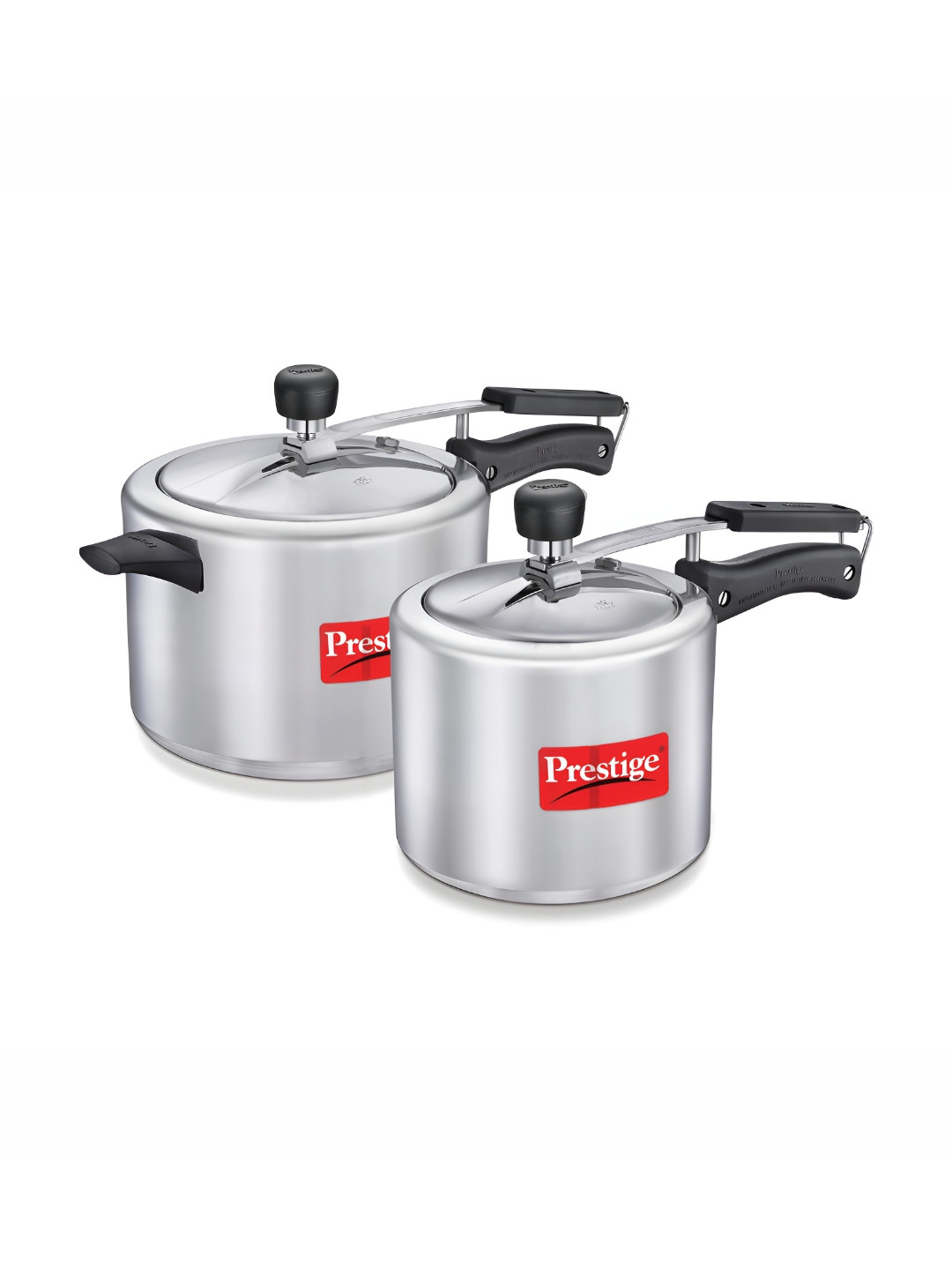 Prestige Nakshatra Silver Aluminium Safe Pack 2 Induction Inner Lid Pressure Cooker