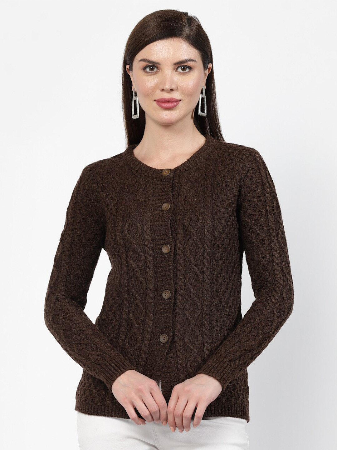 Kalt Cable Knit Cardigan Sweater