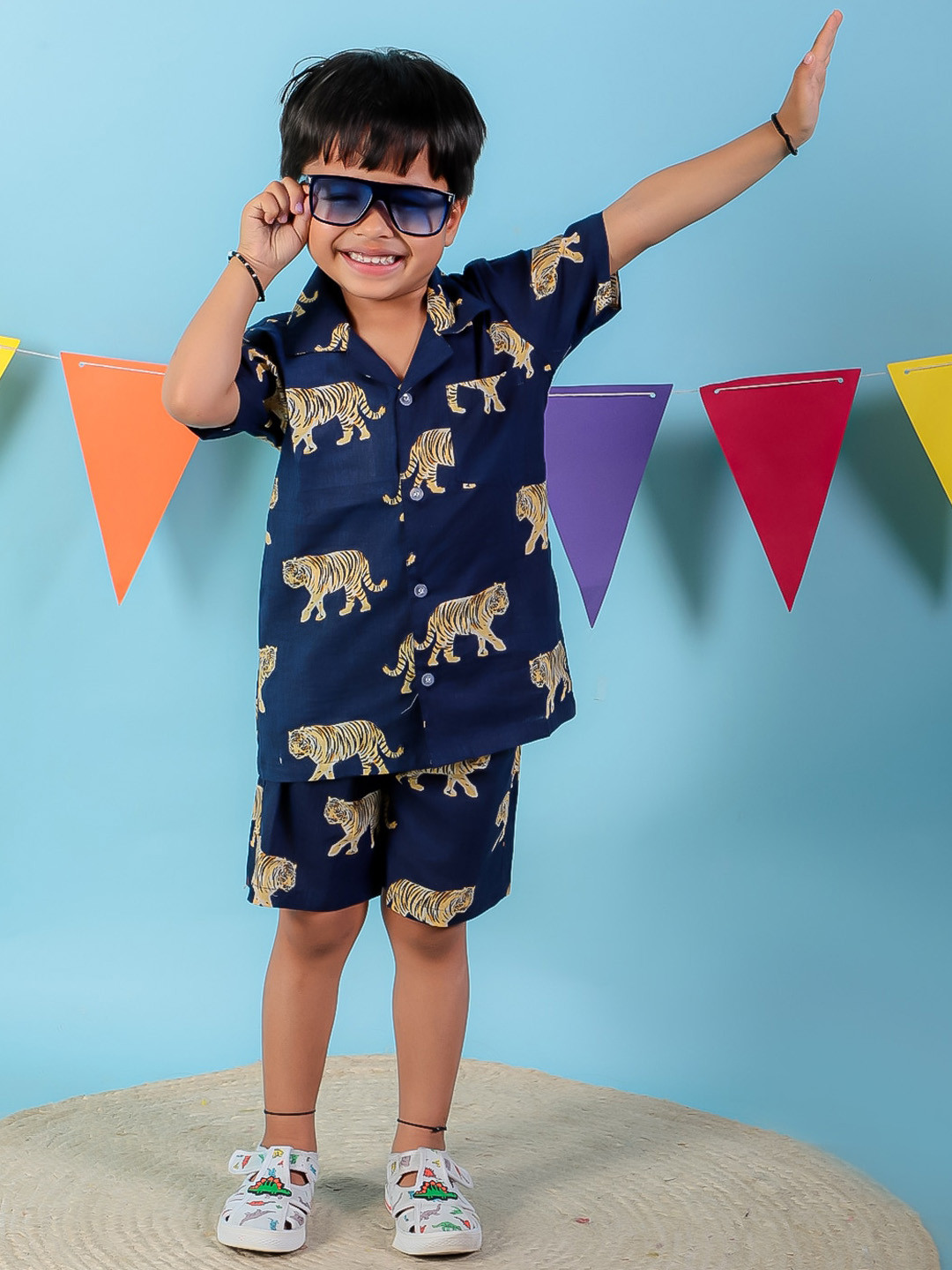 Stuffie Land Boys Conversational Printed Pure Cotton Night suit