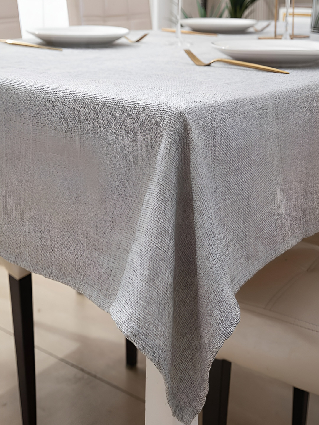 HOKIPO Grey 6 Seater Rectangle Table Cover