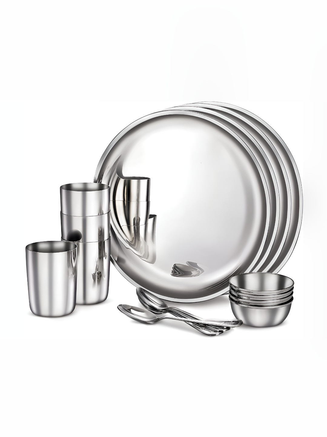 JUDGE By Prestige Silver Solid Stainless Steel Dishwasher Safe 16 Piece Dinner Set