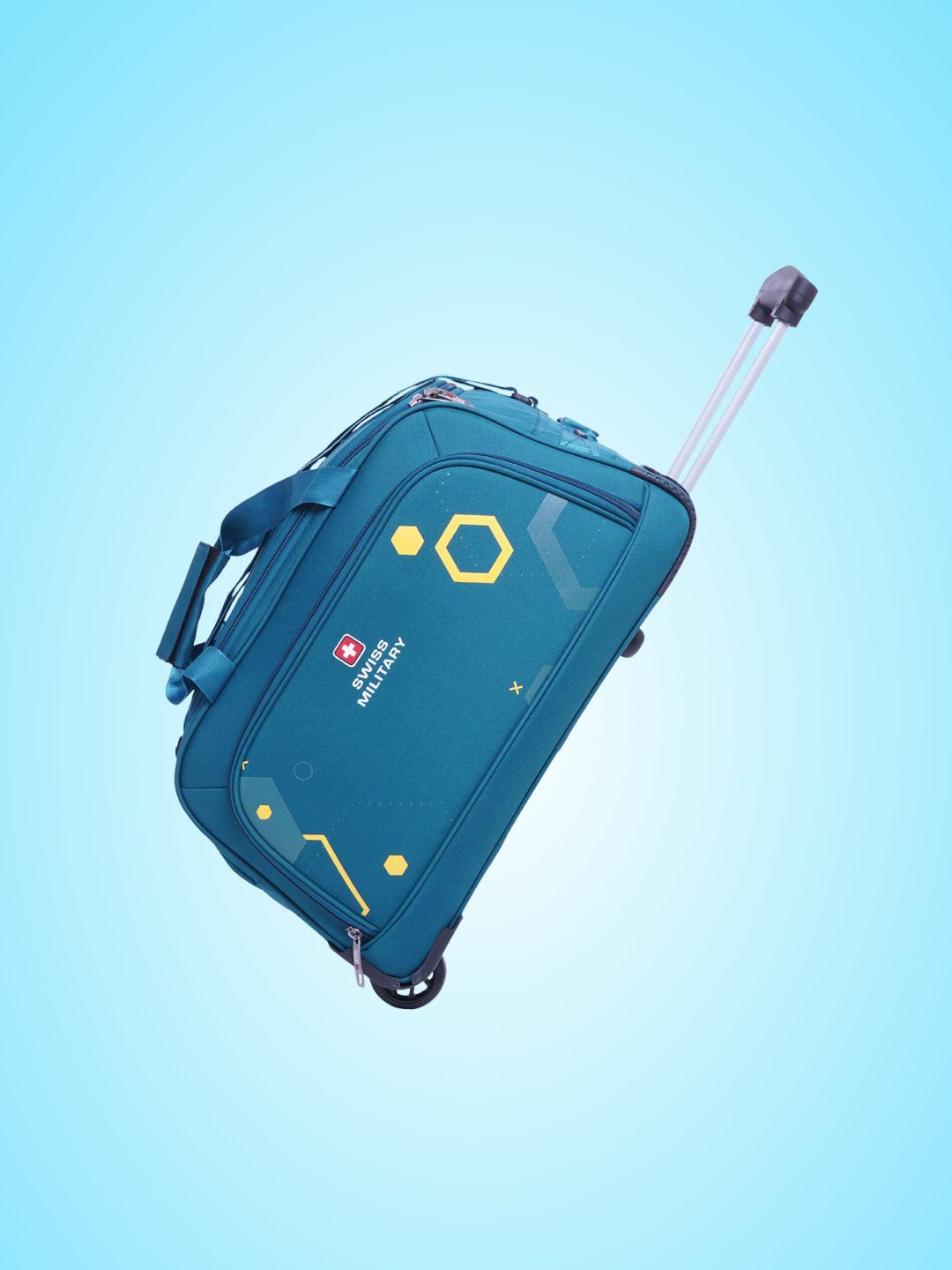 SWISS MILITARY Printed Cabin Duffel Trolley Bag-50l