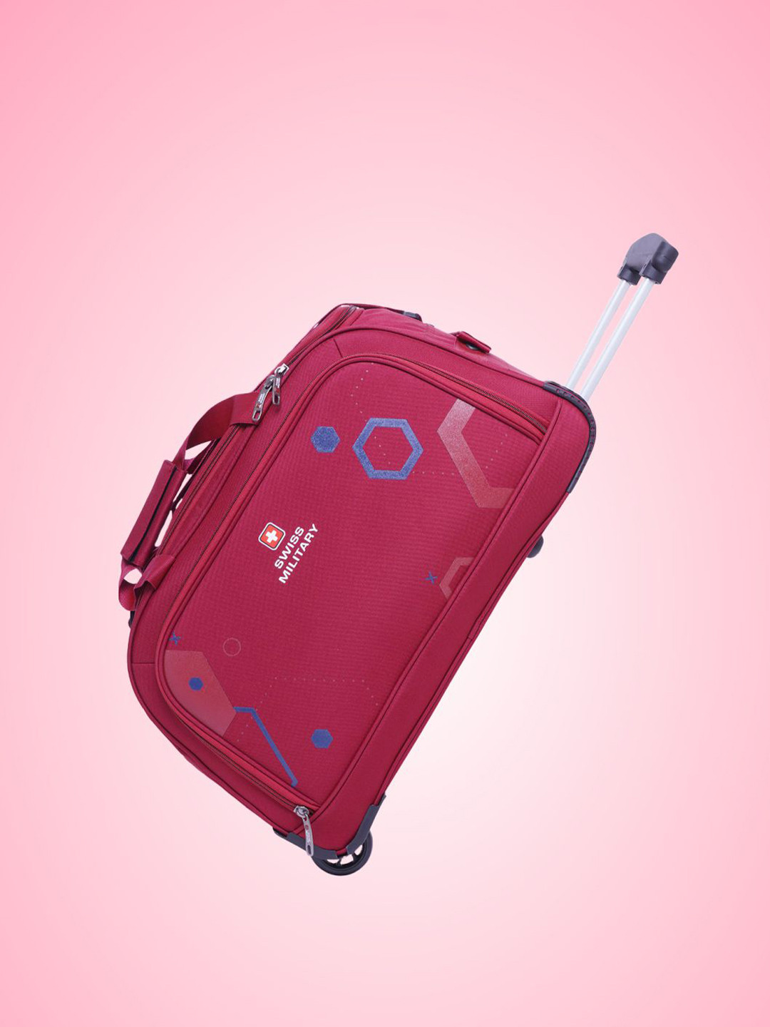 SWISS MILITARY Printed Hard-Sided Medium Duffel Trolley Bag-51 to 100 L