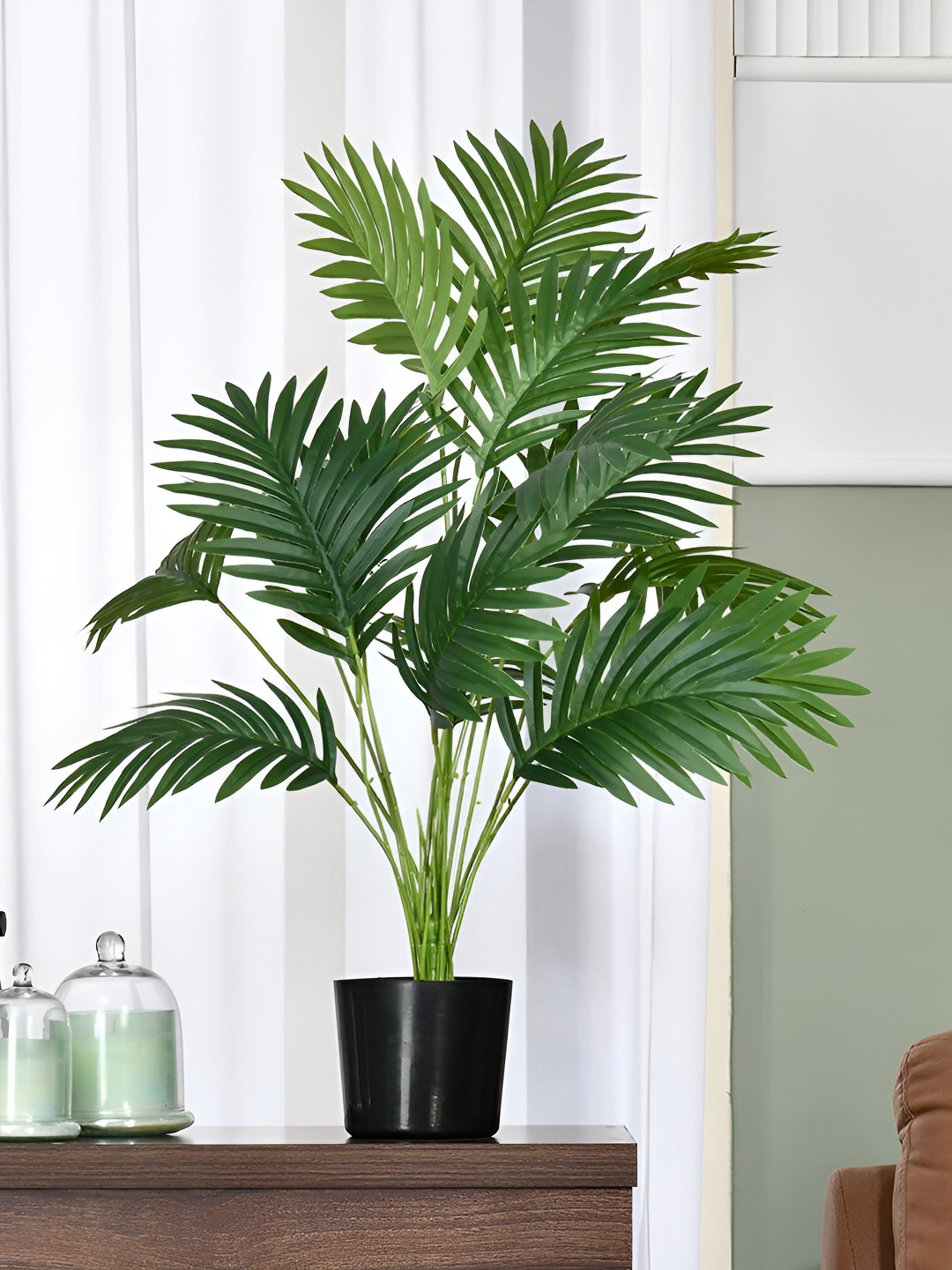 Home Bloom Green Palm Artificial Plant With Pot