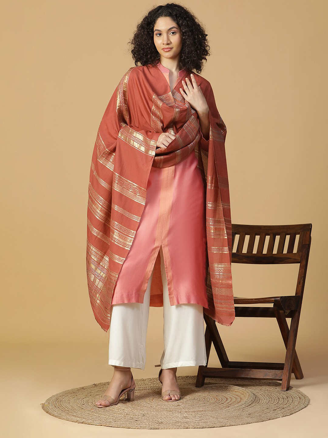 SHINGORA Woven Design Dupatta with Zari
