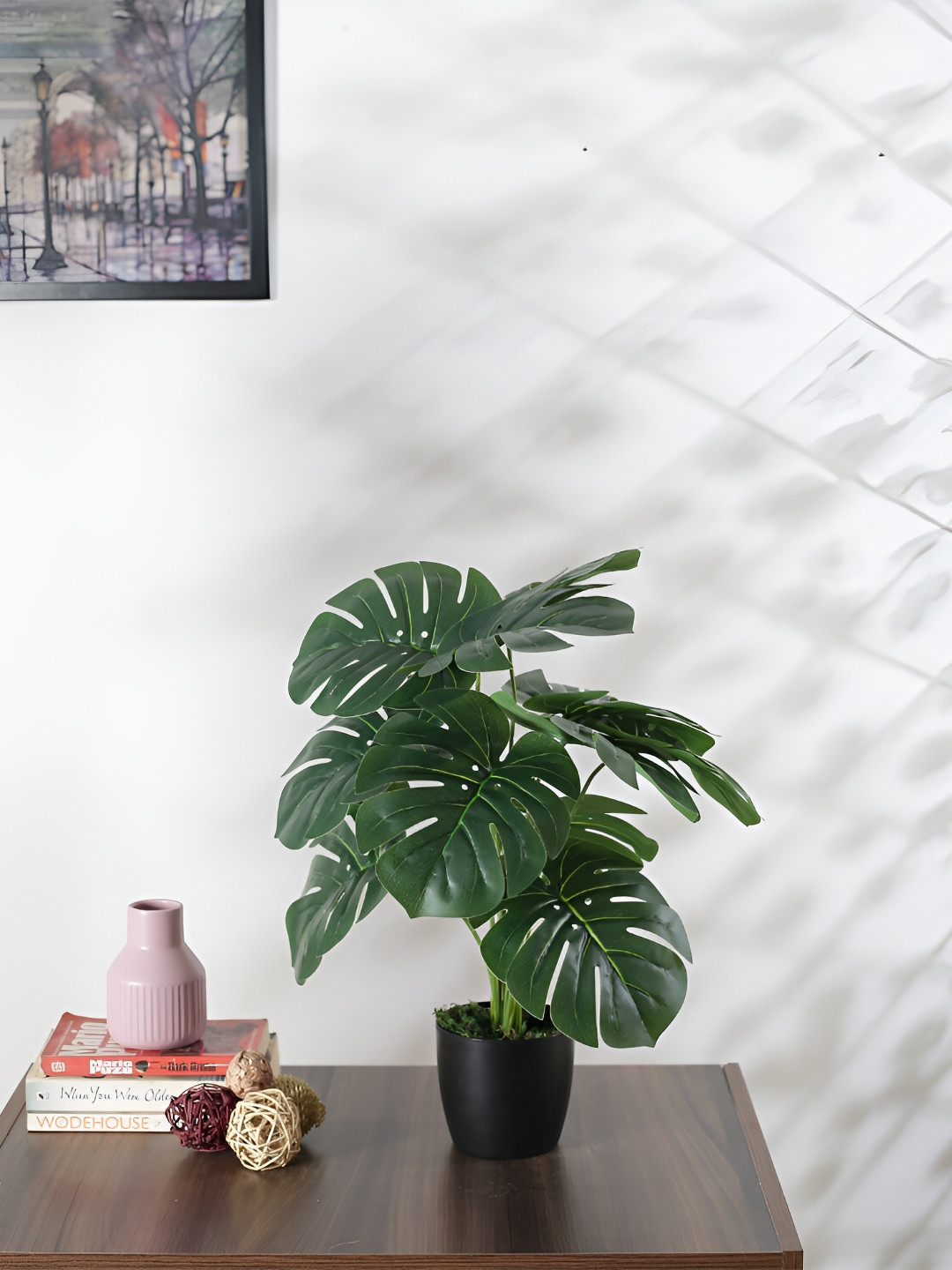 Home Bloom Green Monstera Deliciosa Artificial Plant With Pot