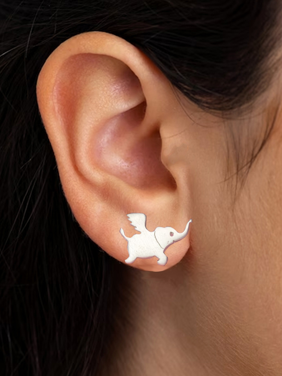 Goldnera Silver-Plated 925 Sterling Silver Animal Shaped Studs