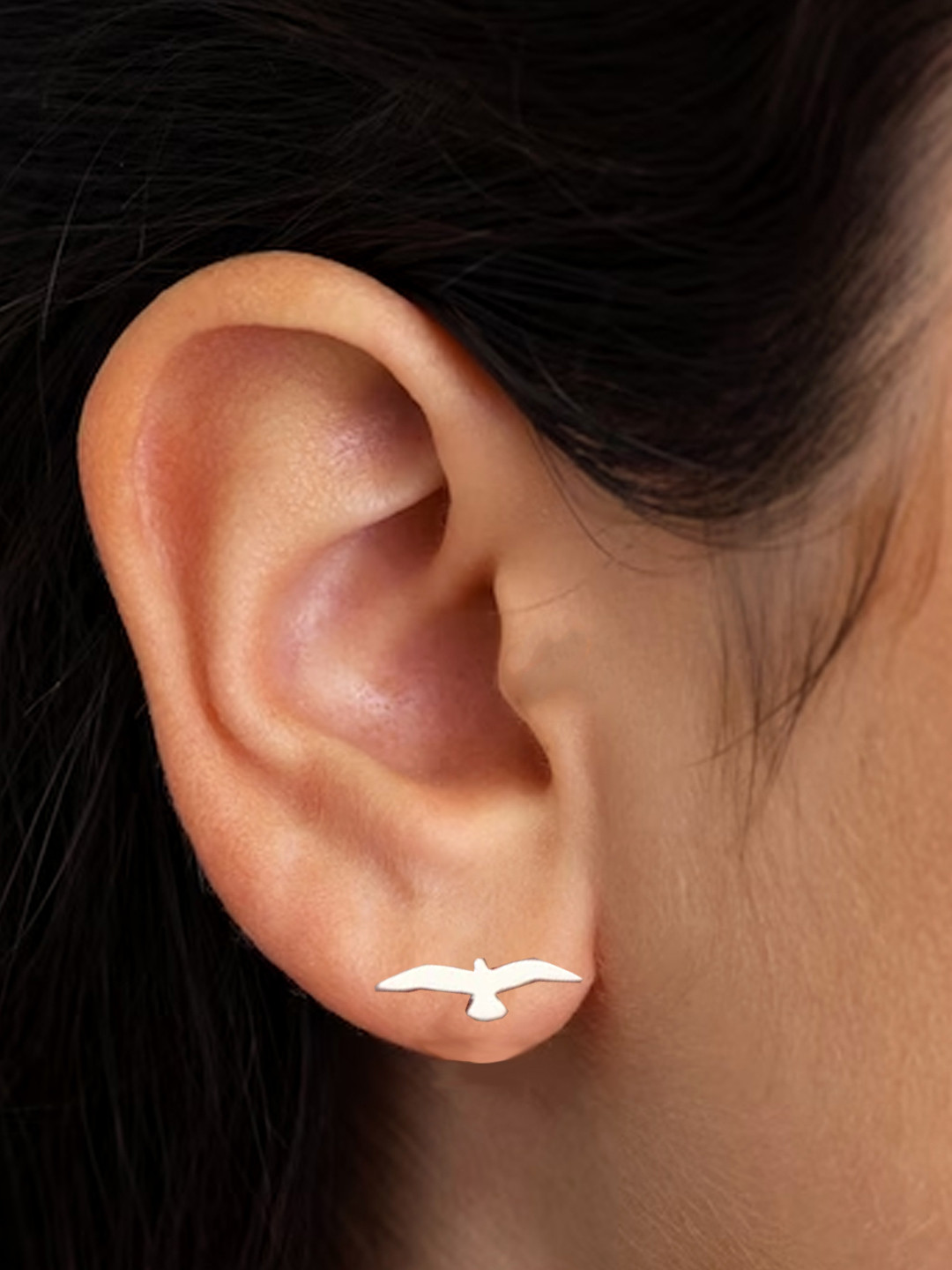 Goldnera Silver-Plated 925 Sterling Silver Studs Earrings