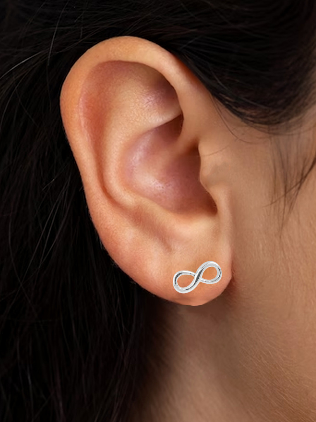 Goldnera Silver-Plated 925 Sterling Silver Studs Earrings